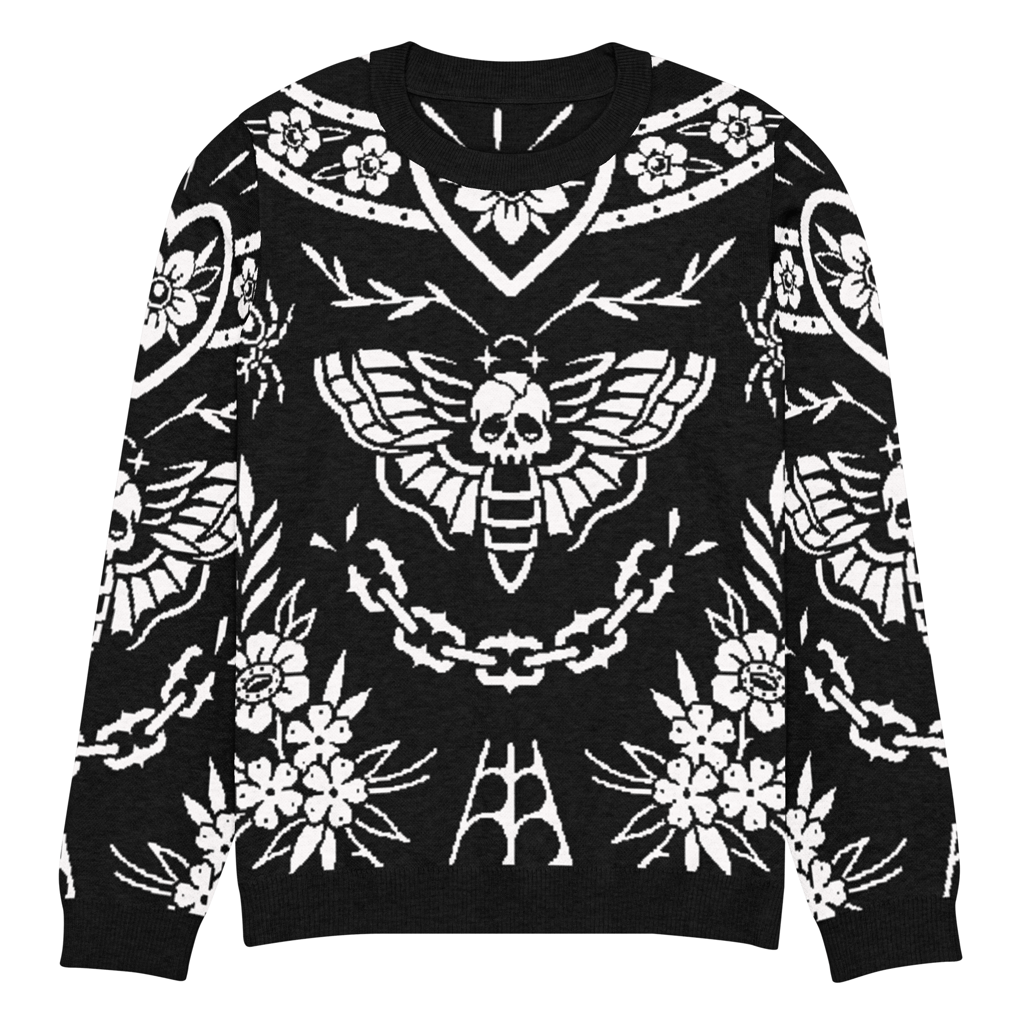 Tattoo Pattern Knit Sweater | Gothic Punk Pullover