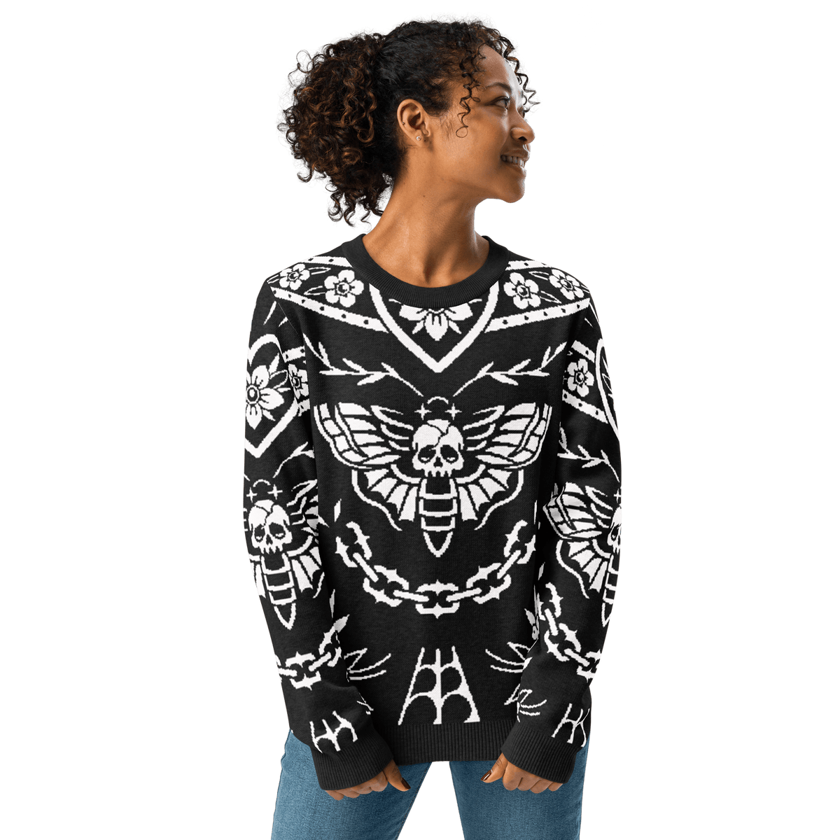 Old School Ink Knit Crewneck Sweater - Goth Cloth Co.3816513_19637