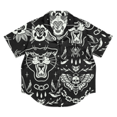 Old School Ink Silky Pajama Top - Goth Cloth Co.8568144_20964