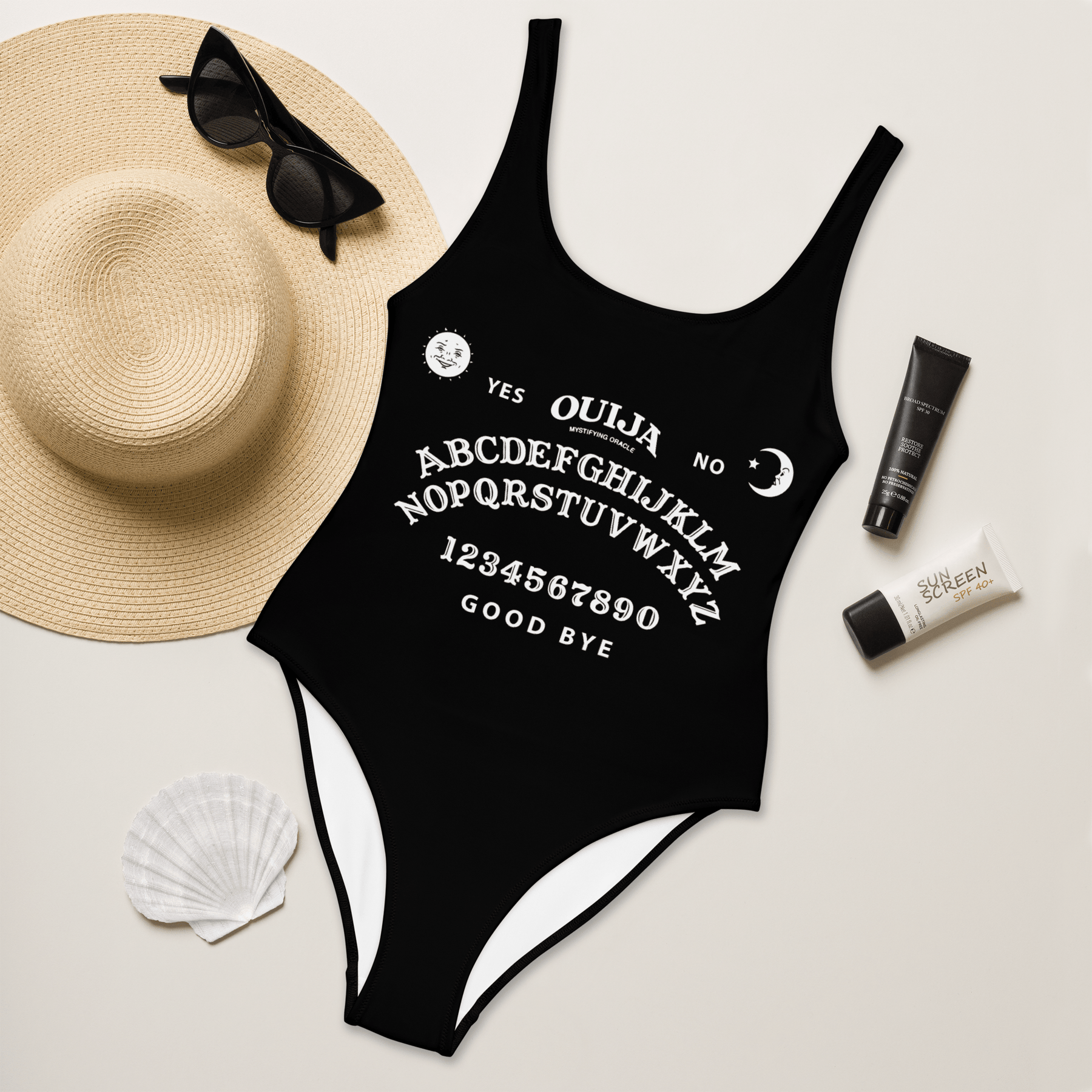 Ouija Board One - Piece Swimsuit - Goth Cloth Co.5156289_9014