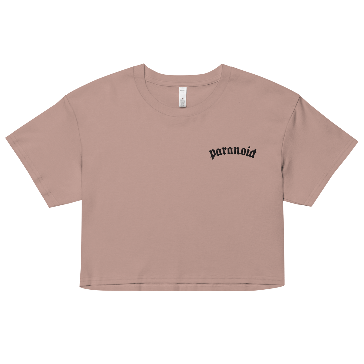 Paranoid Embroidered Crop Top - Goth Cloth Co.3612946_17250