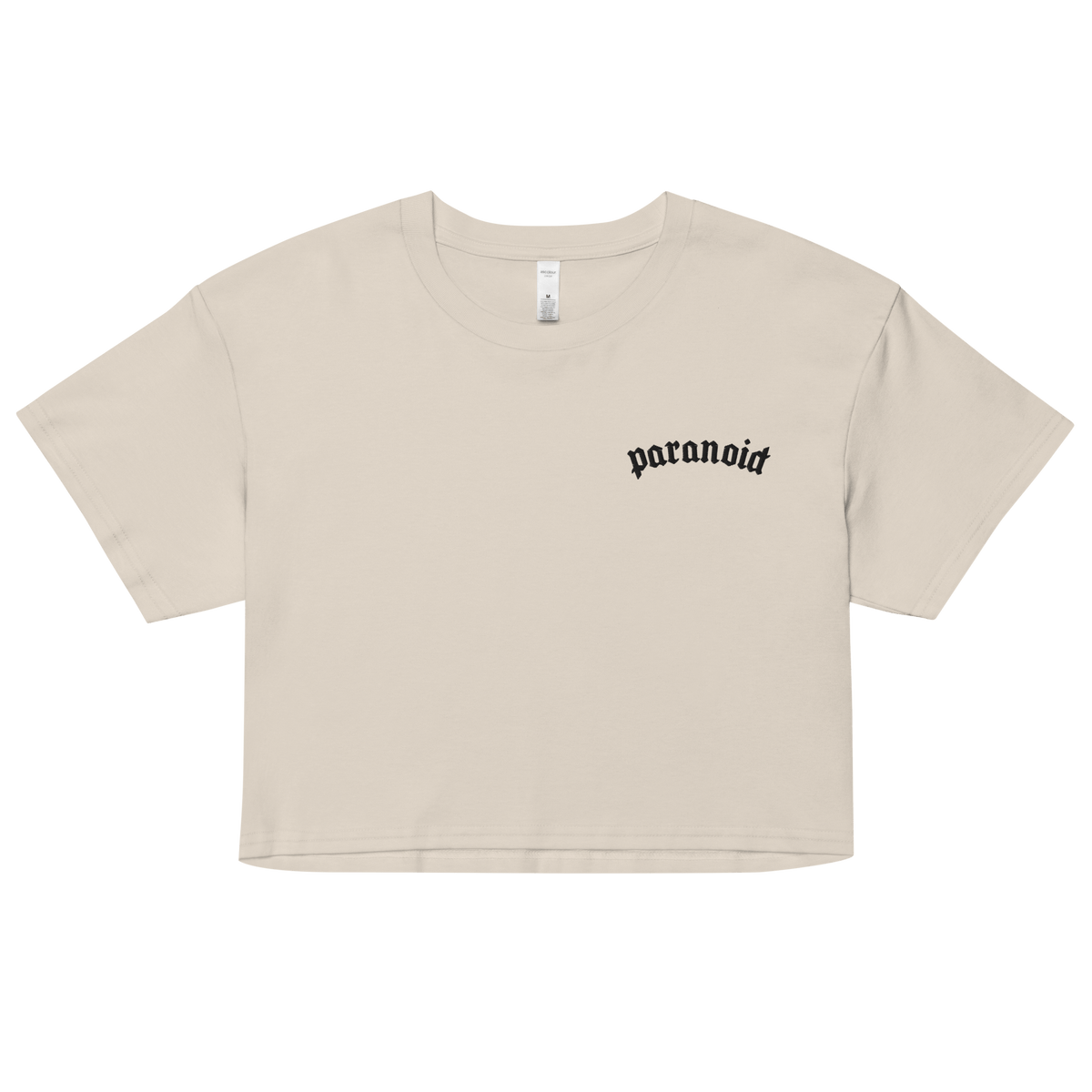 Paranoid Embroidered Crop Top - Goth Cloth Co.3612946_20233