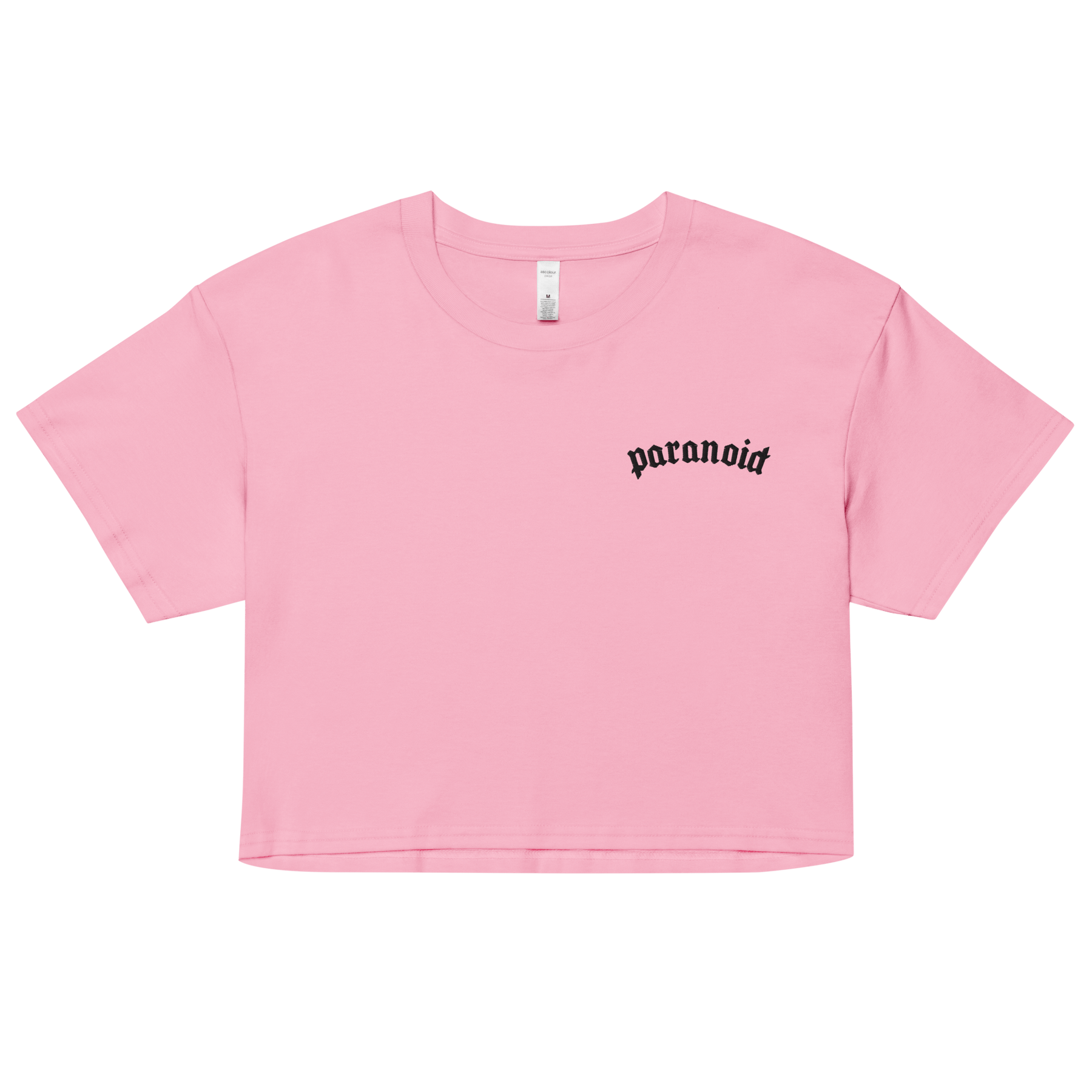 Paranoid Embroidered Crop Top - Goth Cloth Co.6815136_17240