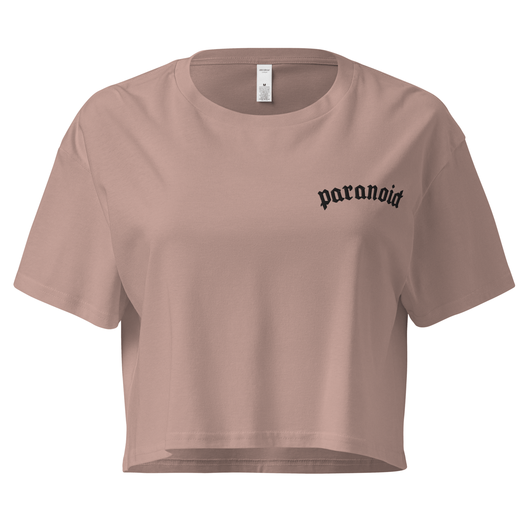 Paranoid Embroidered Crop Top - Goth Cloth Co.6815136_17240