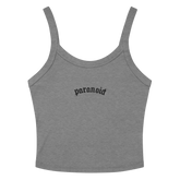 Paranoid Embroidered Ribbed Cropped Tank Top - Goth Cloth Co.8458250_20129
