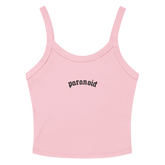 Paranoid Embroidered Ribbed Cropped Tank Top - Goth Cloth Co.8458250_20133