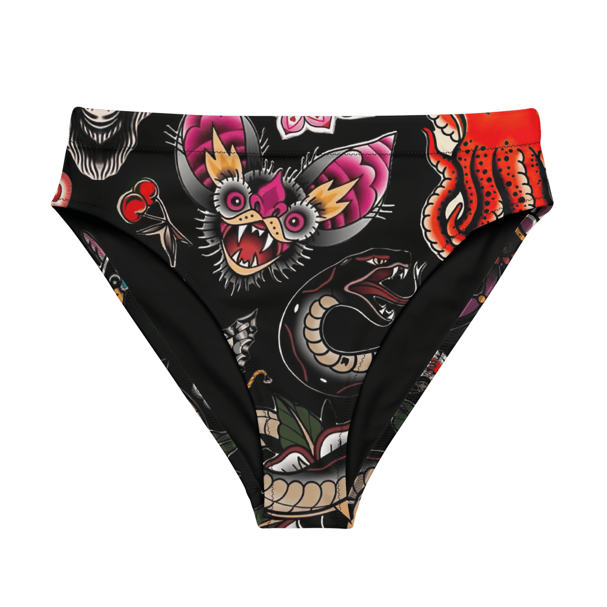 Phantom Flash High - Waisted Sport Bikini Bottom - Goth Cloth Co.2371978_12042