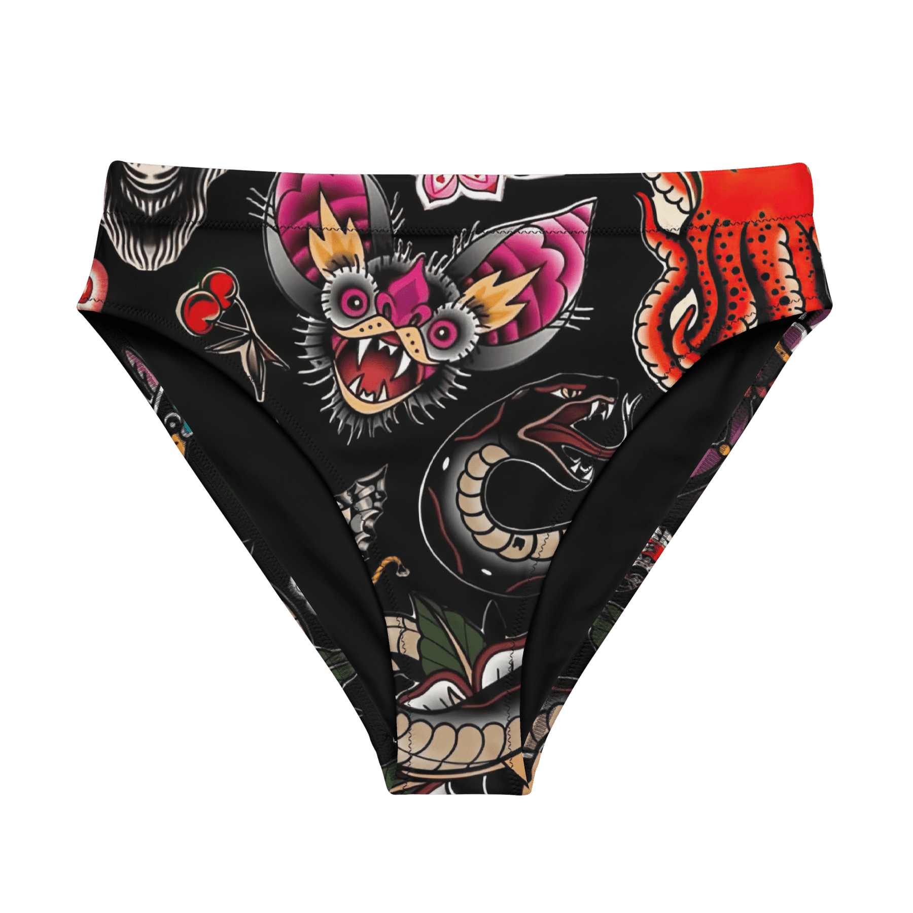 Phantom Flash High - Waisted Sport Bikini Bottom - Goth Cloth Co.2371978_12042