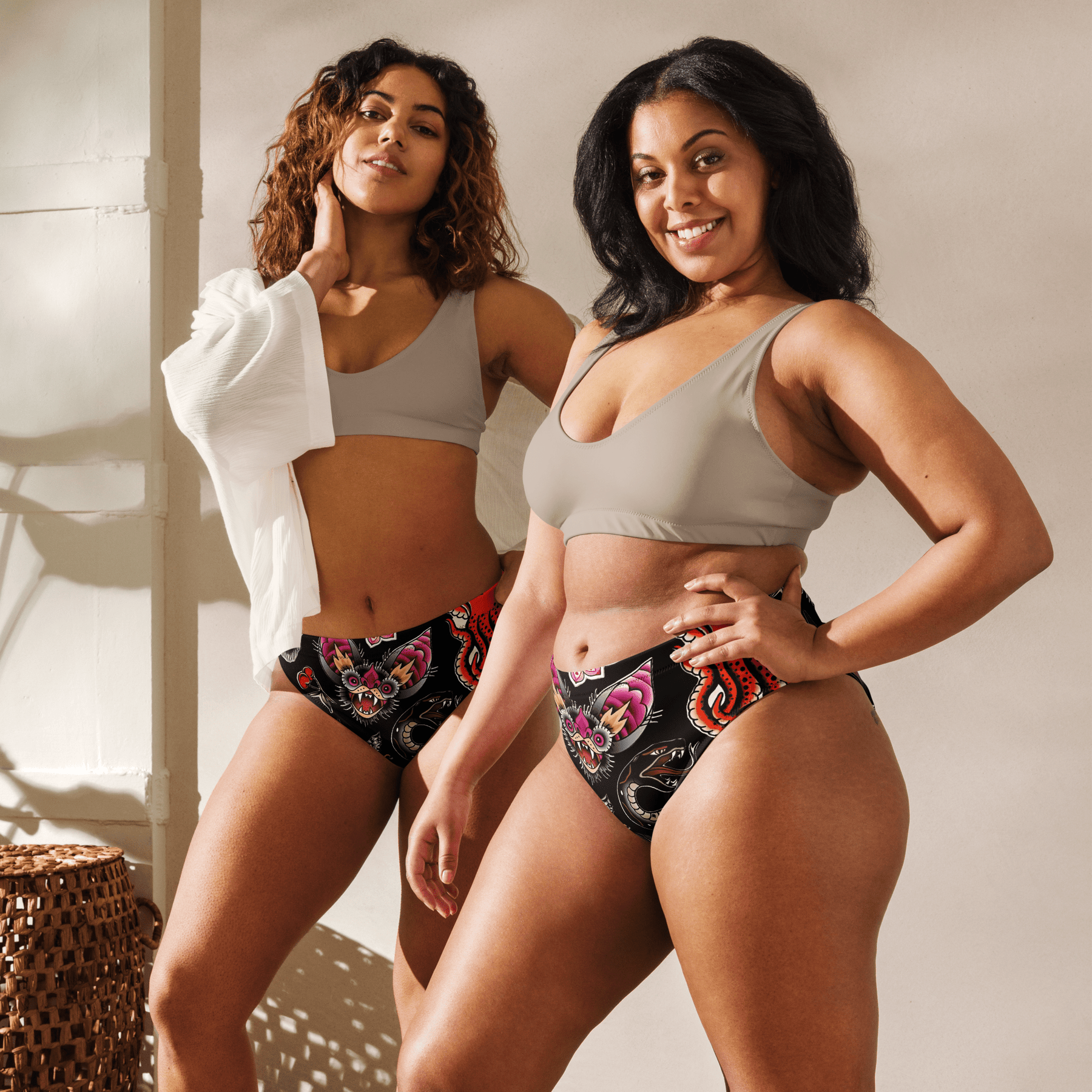 Phantom Flash High - Waisted Sport Bikini Bottom - Goth Cloth Co.2371978_12042