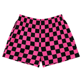 Pink Checkered Unisex Unlined Swim Trunks - Goth Cloth Co.4140229_9804
