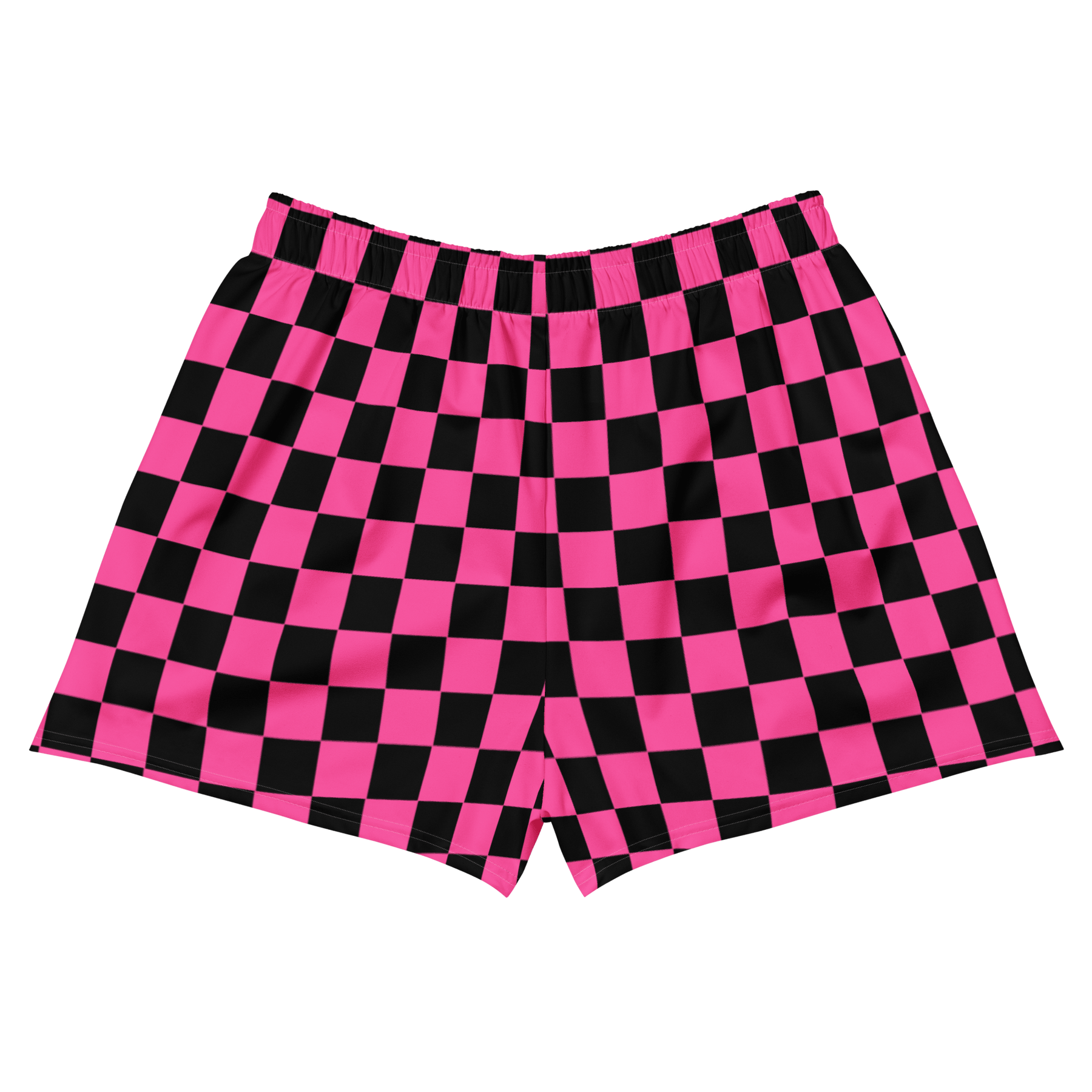 Pink Checkered Unisex Unlined Swim Trunks - Goth Cloth Co.4140229_9804