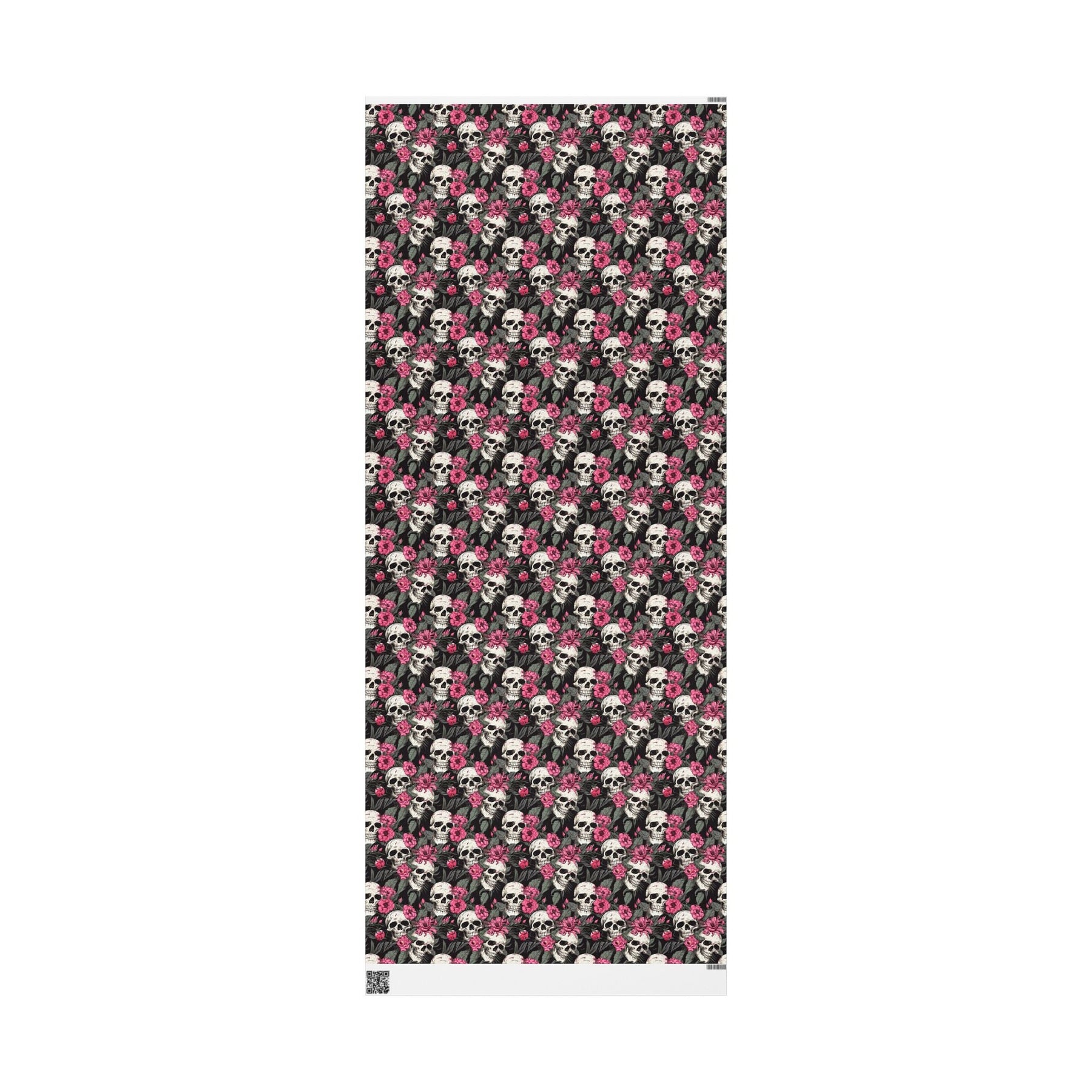 Pink Flowers and Skulls Gift Wrap - Goth Cloth Co.Home Decor10686236985759213260