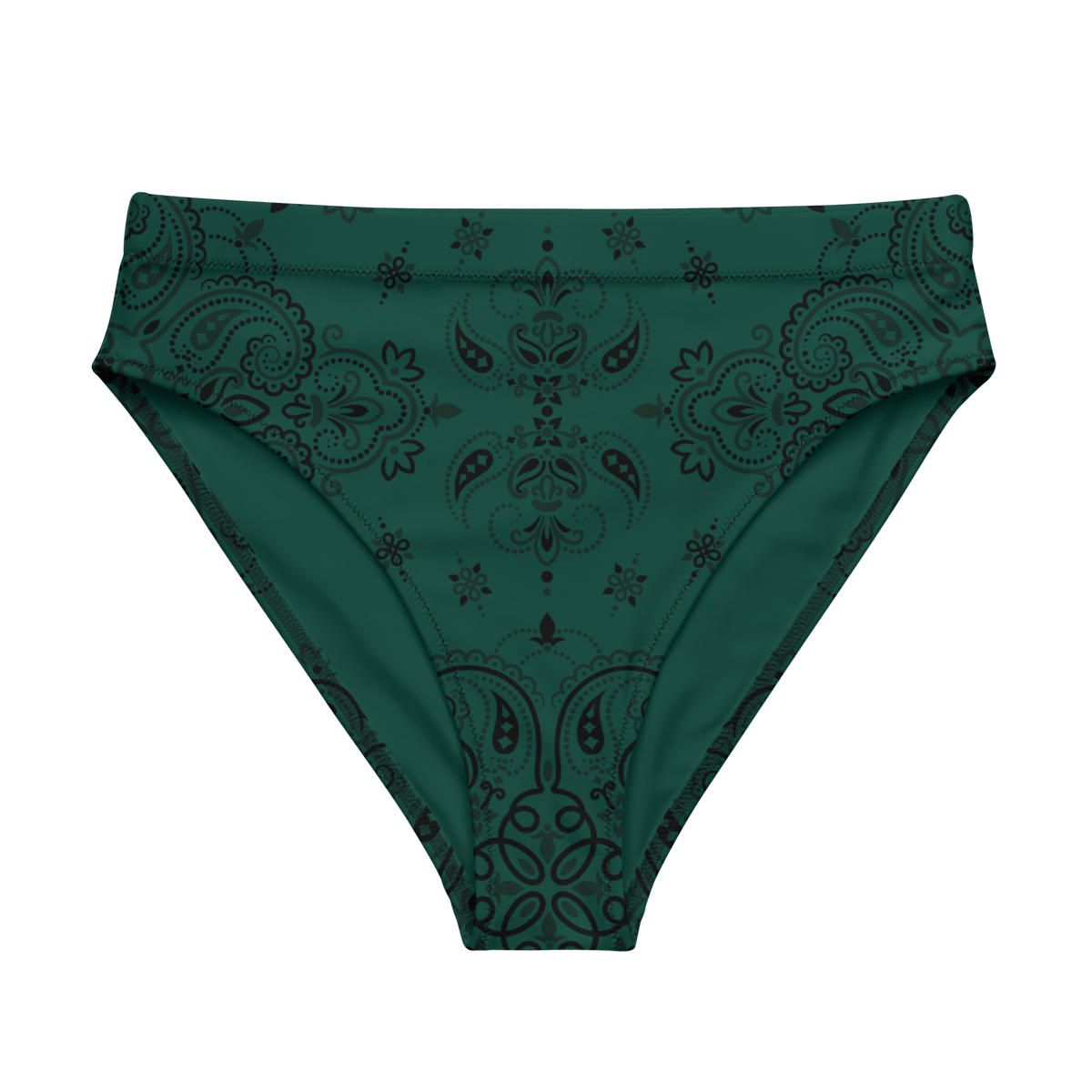 Poison Paisley High Waisted Sport Bikini Bottom - Goth Cloth Co.1555137_12042
