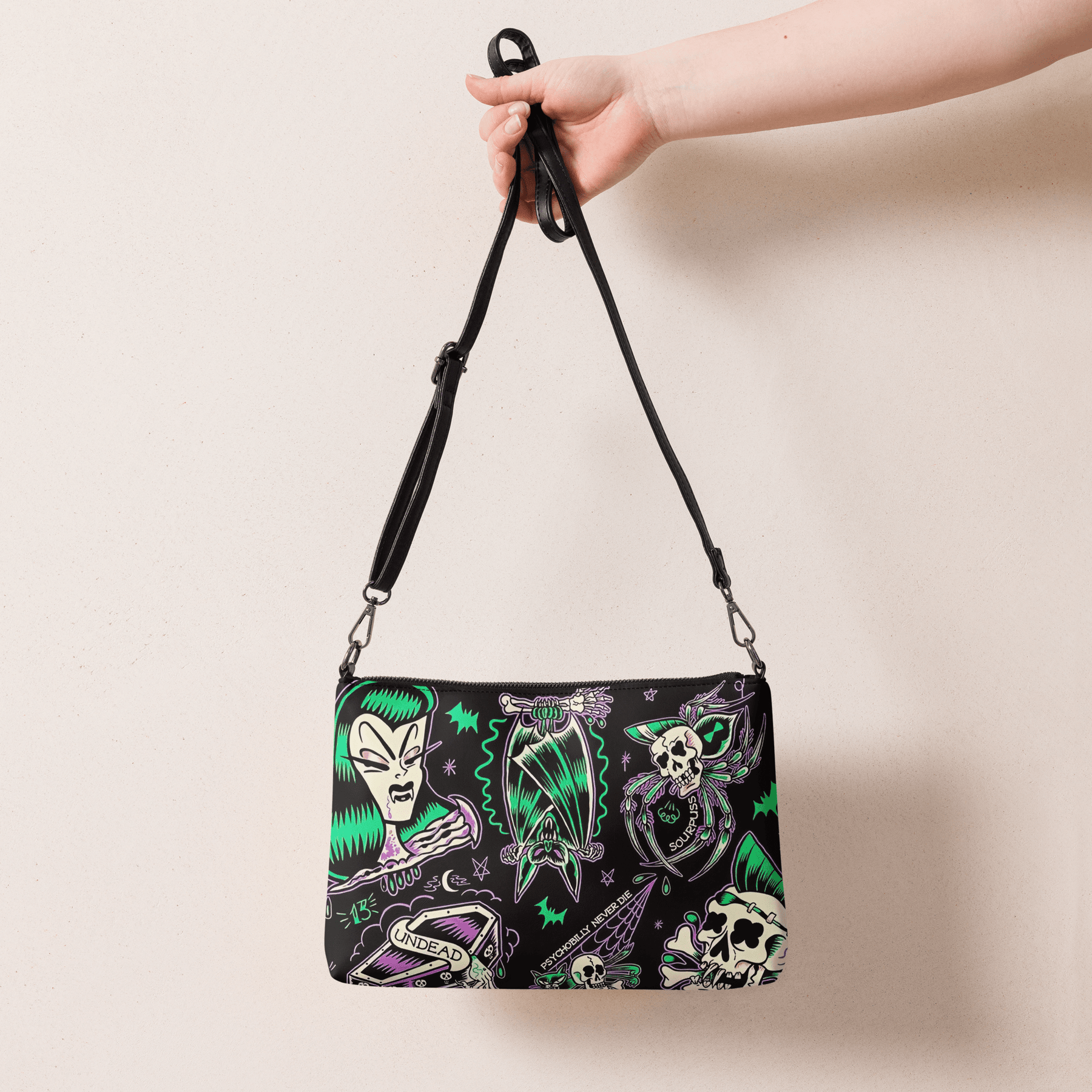 Psychobilly Blast Crossbody Bag - Goth Cloth Co.7850695_16708