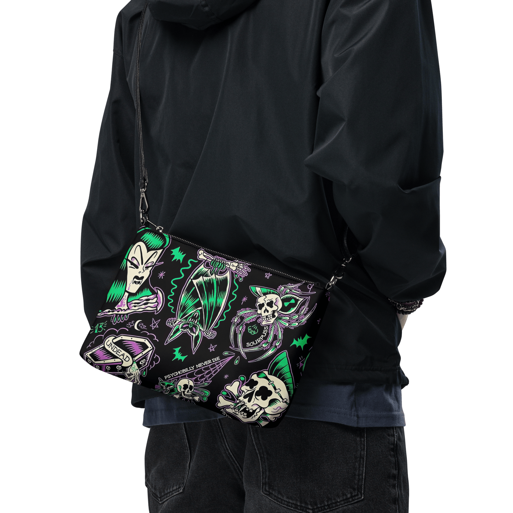 Psychobilly Blast Crossbody Bag - Goth Cloth Co.7850695_16708