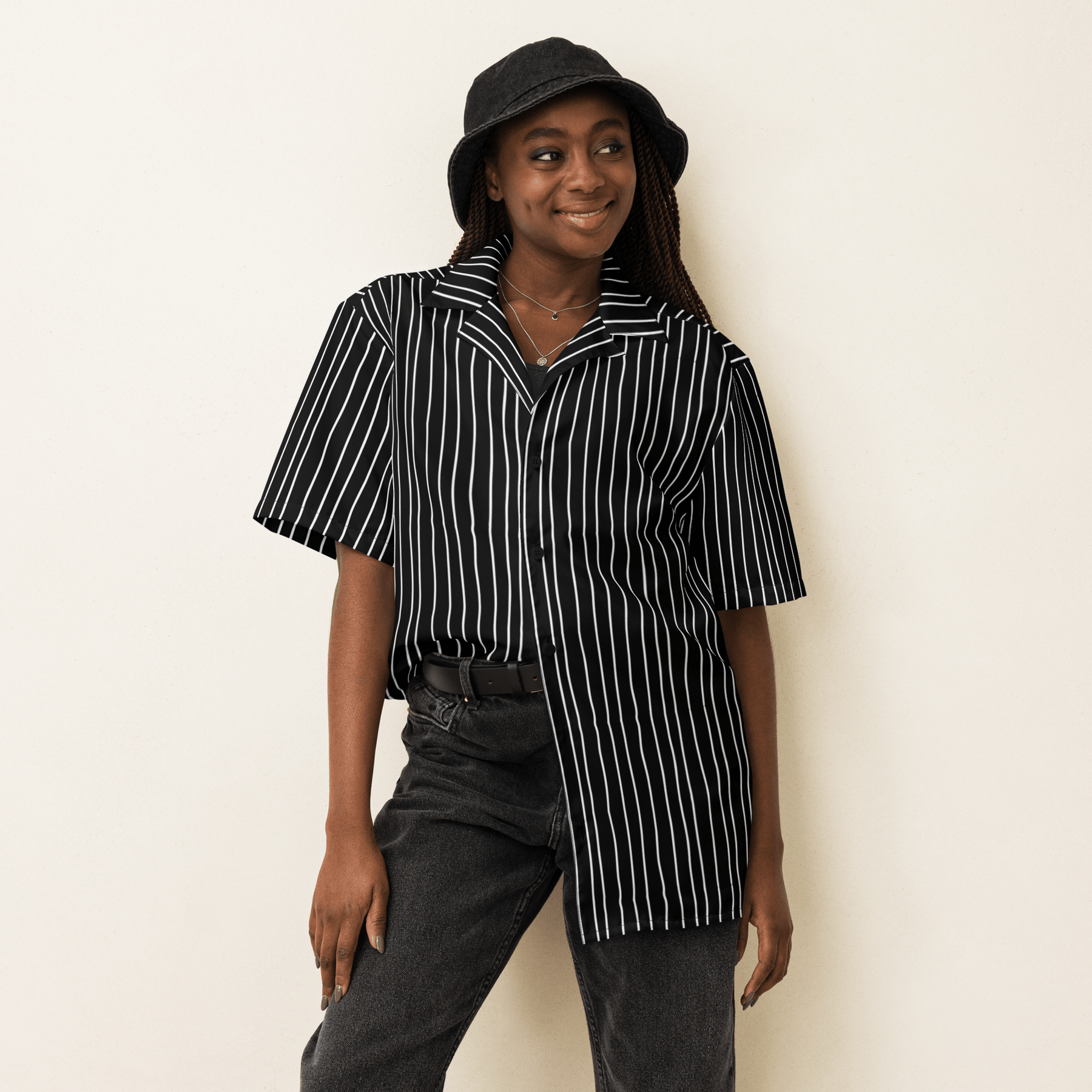 Pumpkin King Pinstripes Button - Up Shirt - Goth Cloth Co.5085936_17117