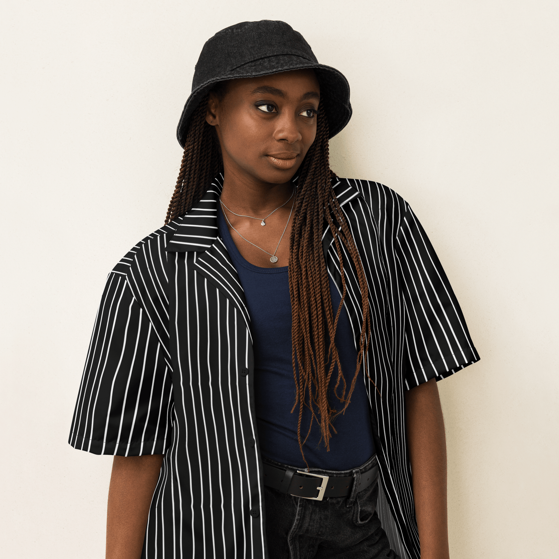 Pumpkin King Pinstripes Button - Up Shirt - Goth Cloth Co.5085936_17117