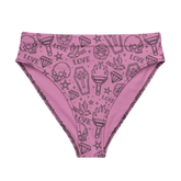Punk in Pink Sport High - Waisted Bikini Bottom - Goth Cloth Co.9102356_12042
