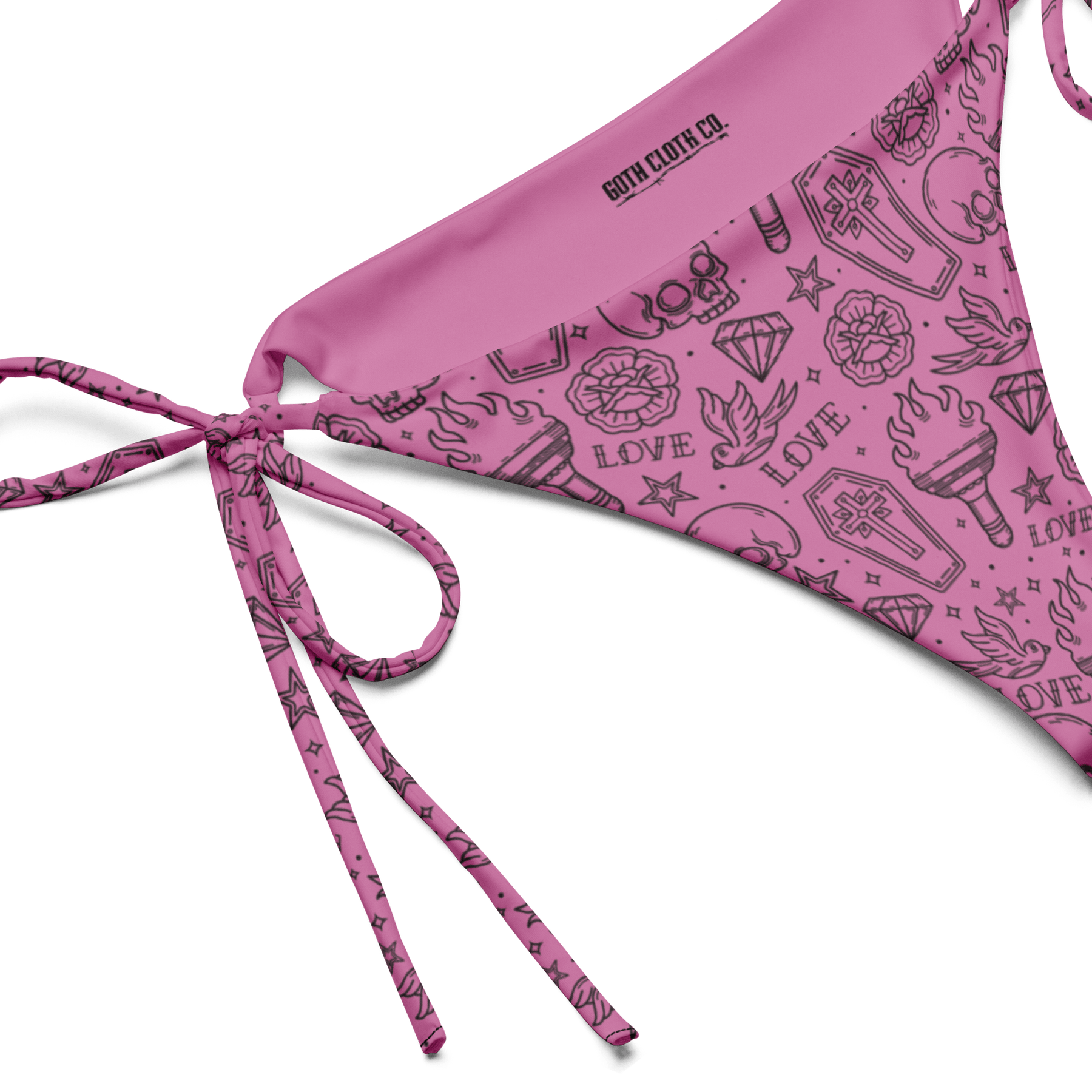 Punk in Pink String Bikini Bottom - Goth Cloth Co.1770364_16575
