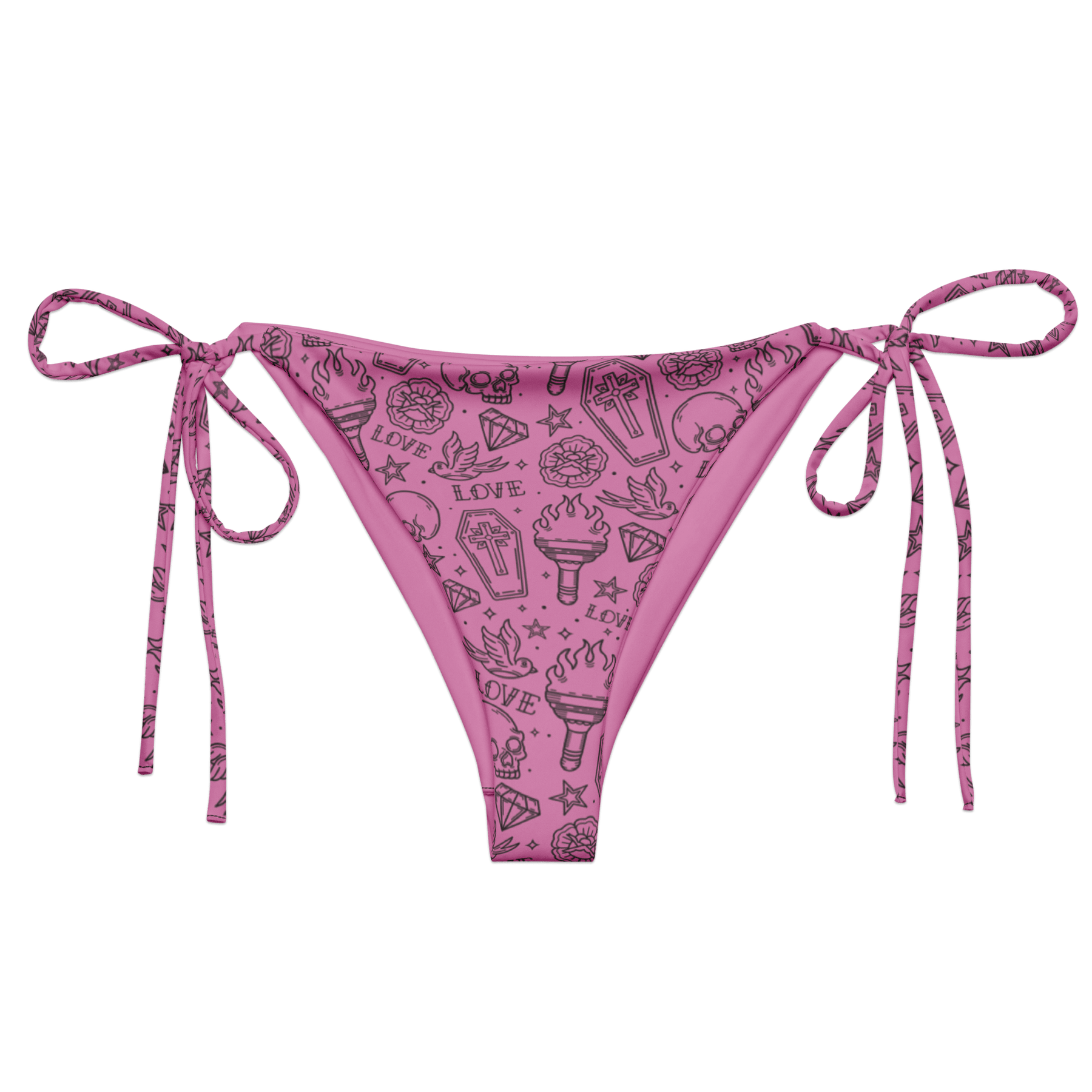 Punk in Pink String Bikini Bottom - Goth Cloth Co.1770364_16575