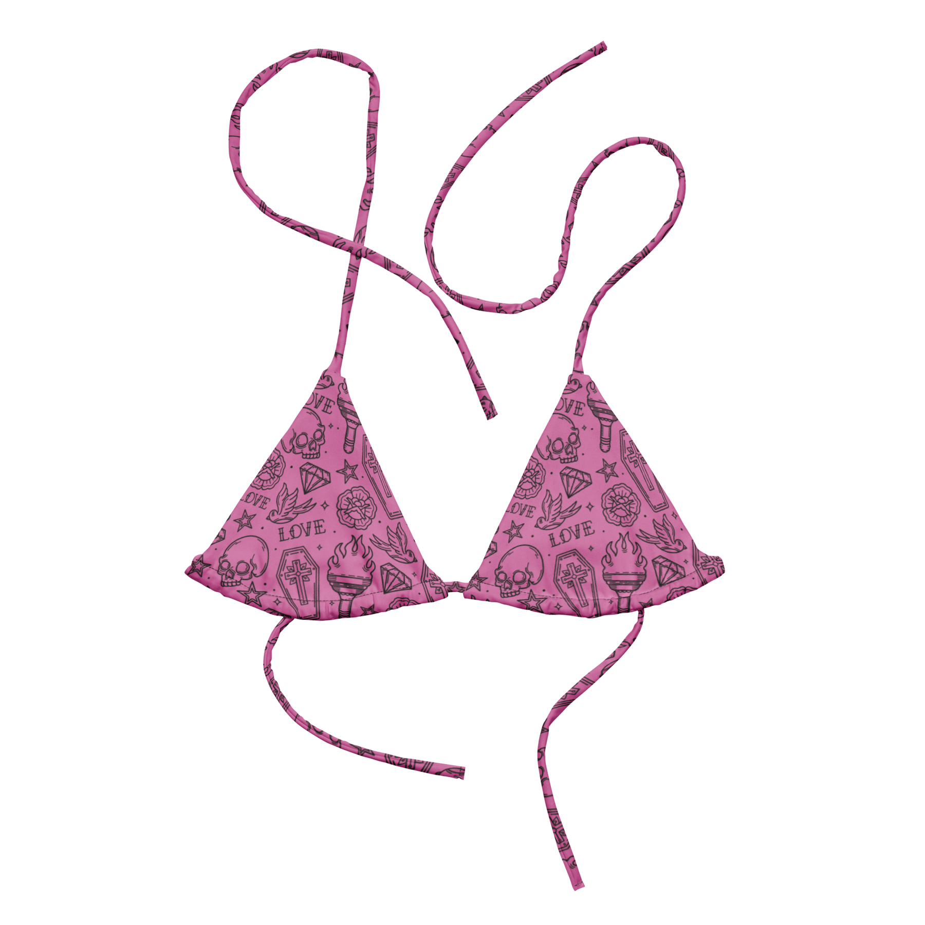 Punk in Pink String Bikini Top - Goth Cloth Co.2251373_16564