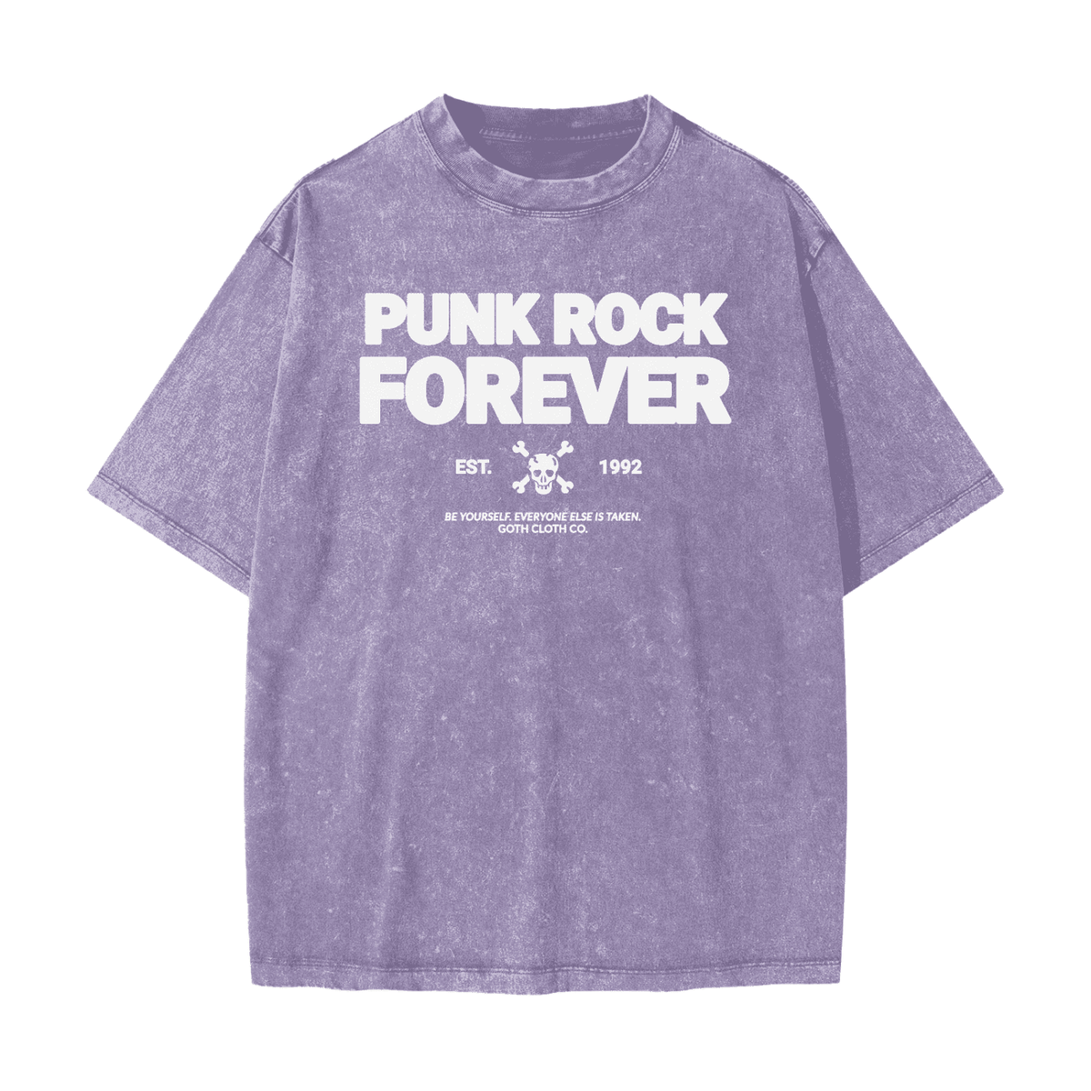 Punk Rock Forever Heavyweight Snow Washed T-Shirt - Goth Cloth Co.260108PODPQ0714007
