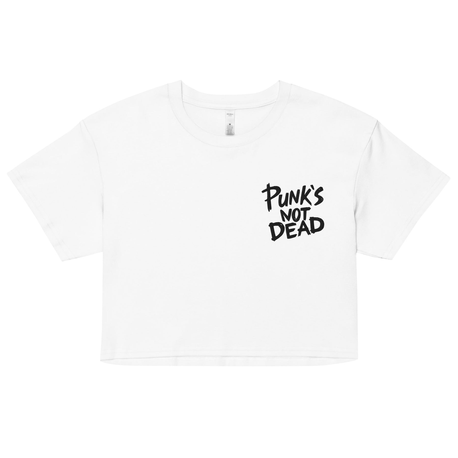 Punk's Not Dead Embroidered Crop Top - Goth Cloth Co.4686166_16119