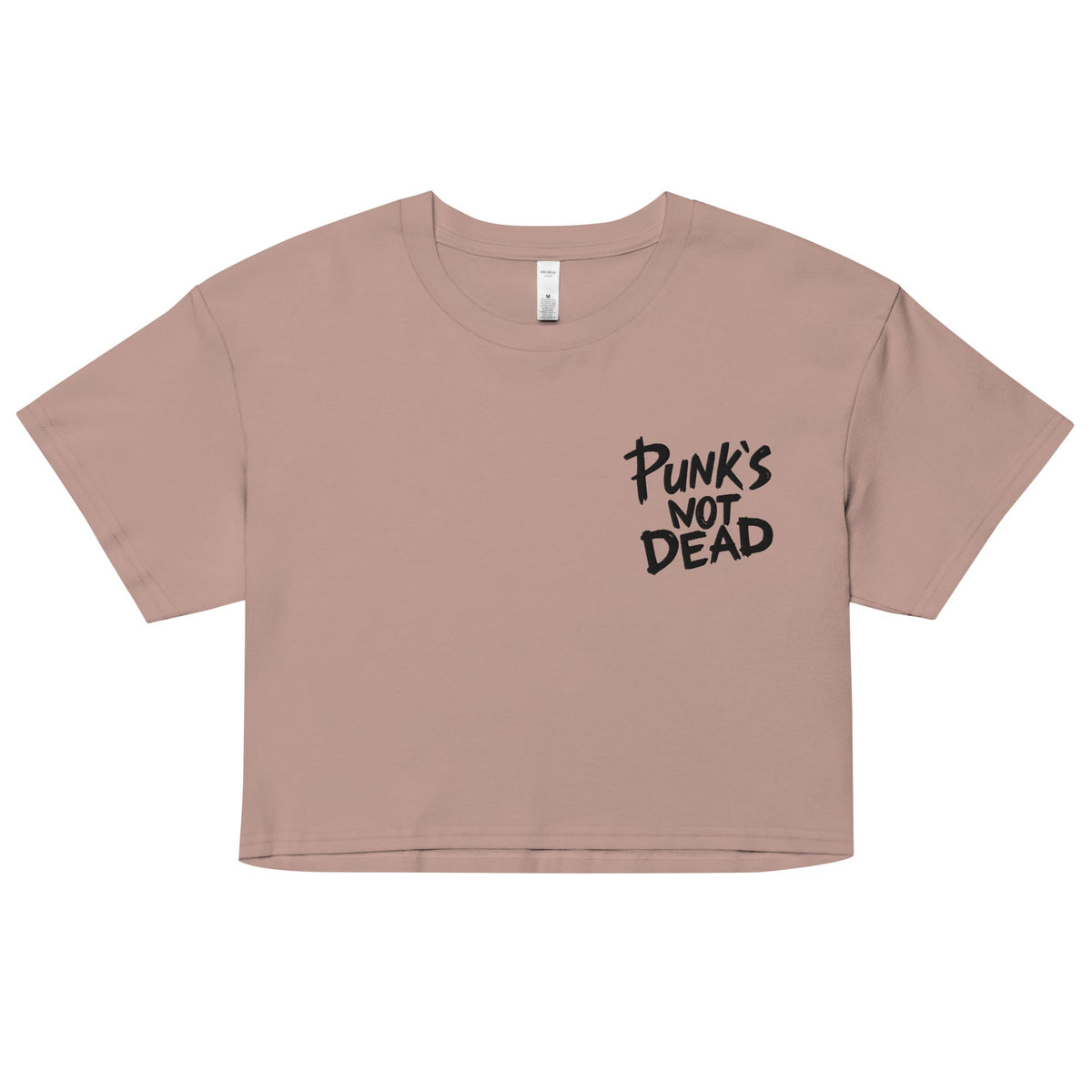 Punk's Not Dead Embroidered Crop Top - Goth Cloth Co.4686166_17250