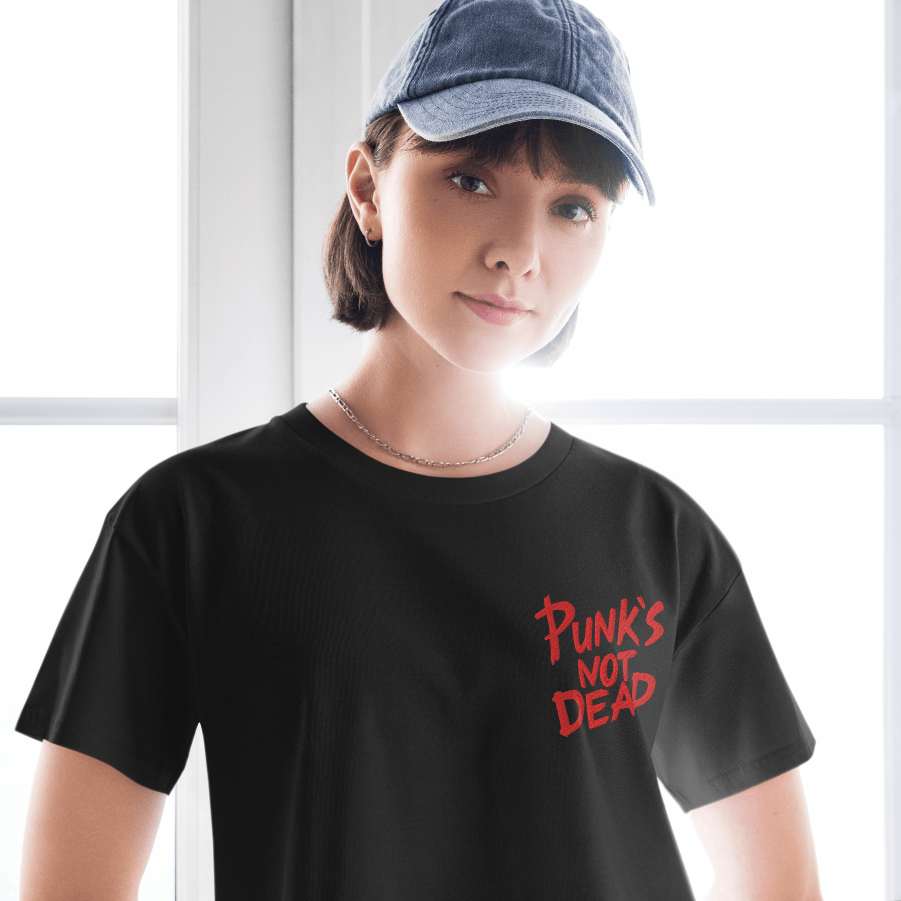 Punk's Not Dead Embroidered Crop Top - Goth Cloth Co.9398377_17240