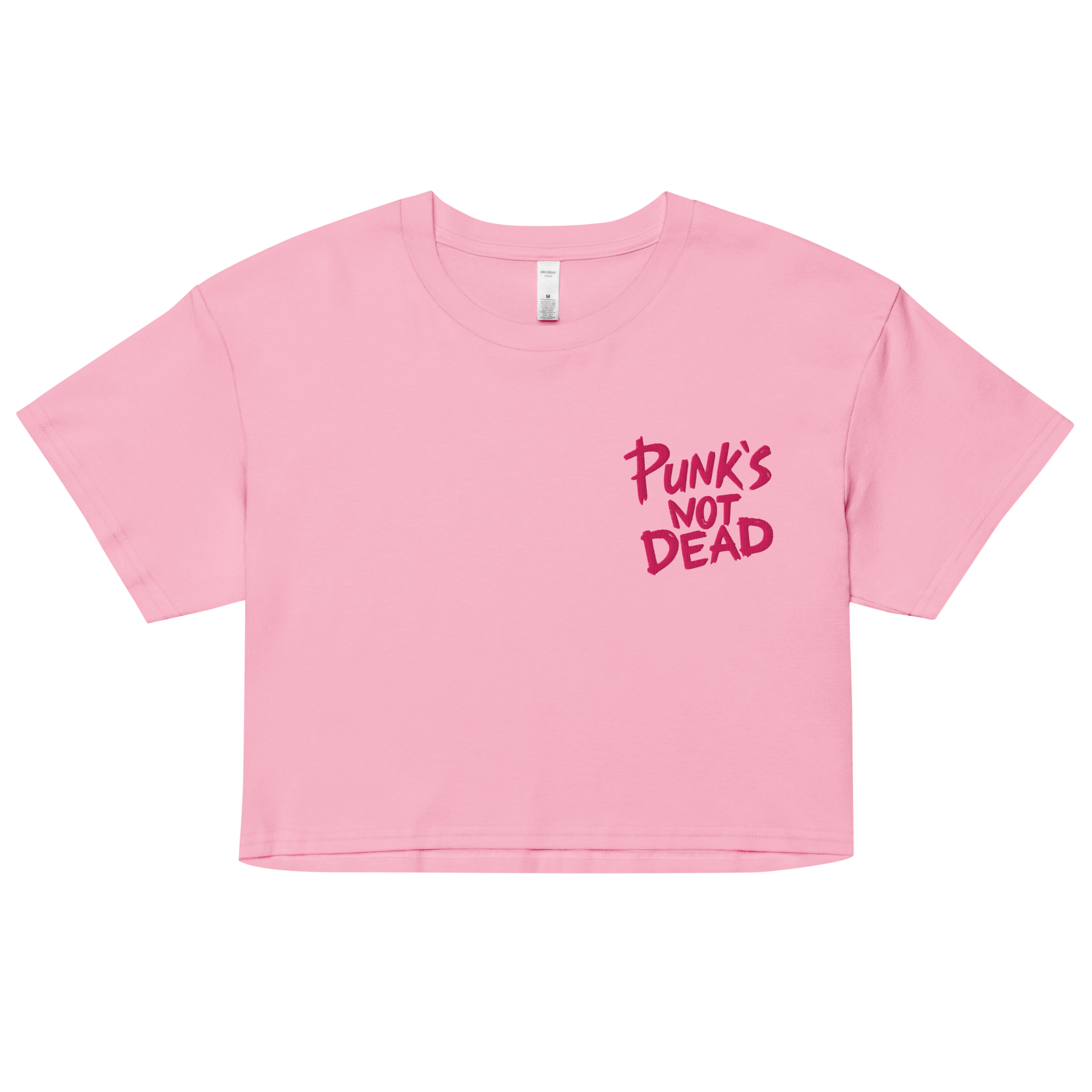 Punk's Not Dead Embroidered Crop Top - Goth Cloth Co.9398377_17240