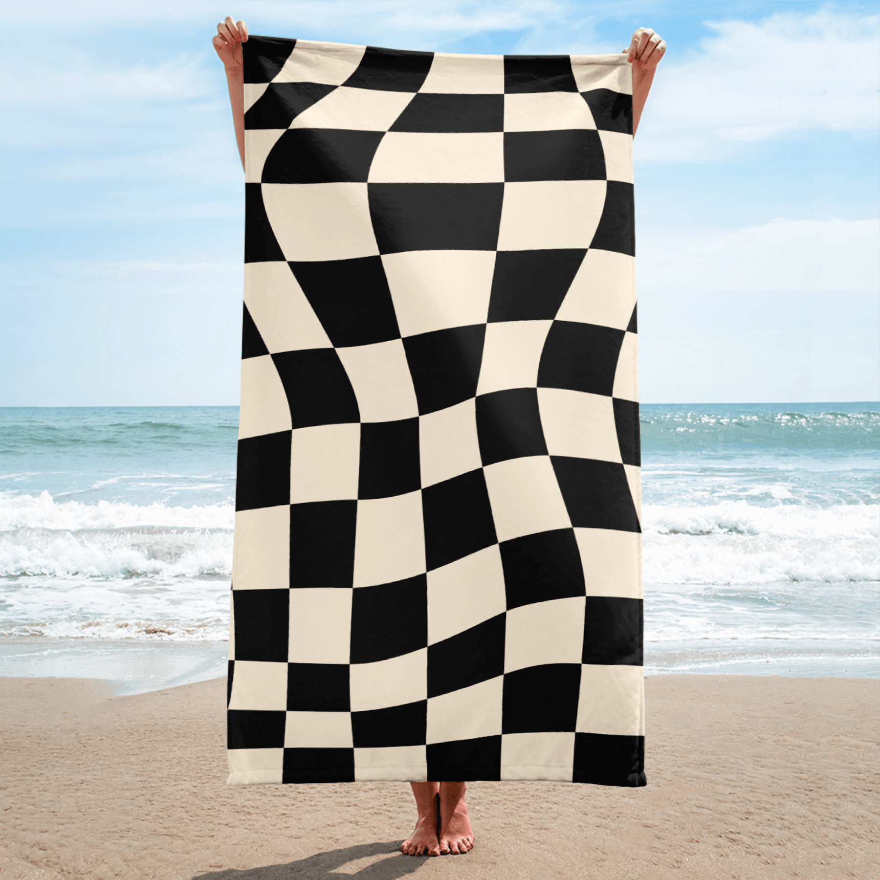 Retro Checkered Towel - Goth Cloth Co.9172672_8874