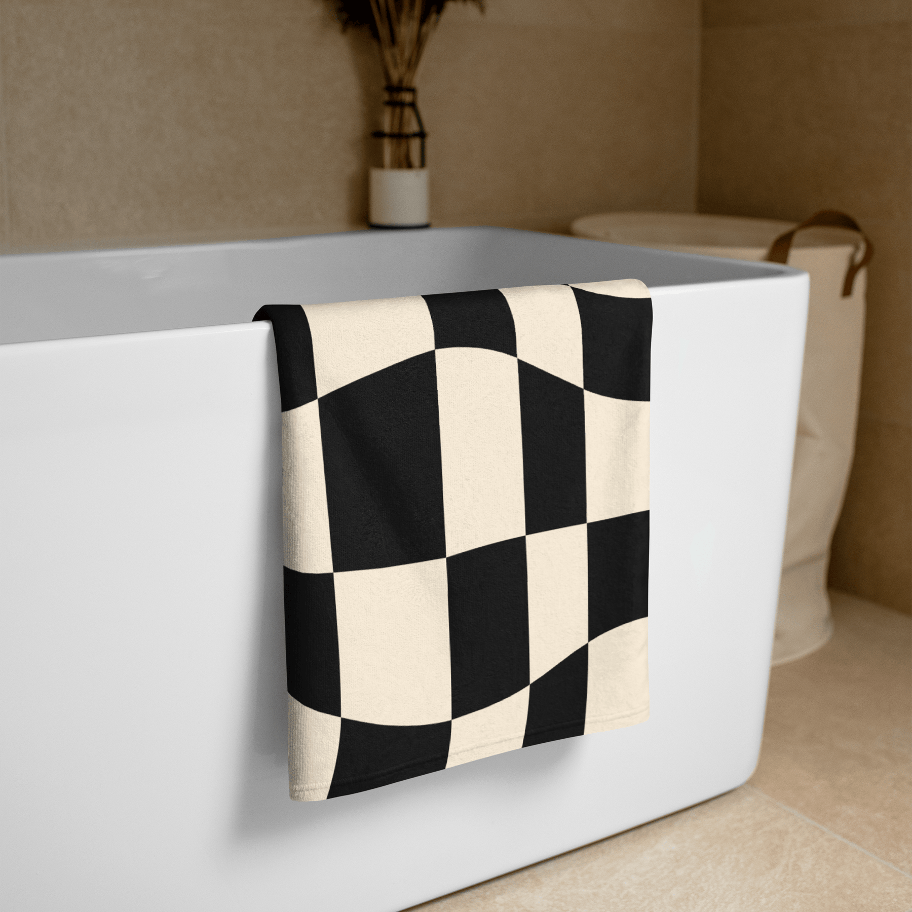 Retro Checkered Towel - Goth Cloth Co.9172672_8874