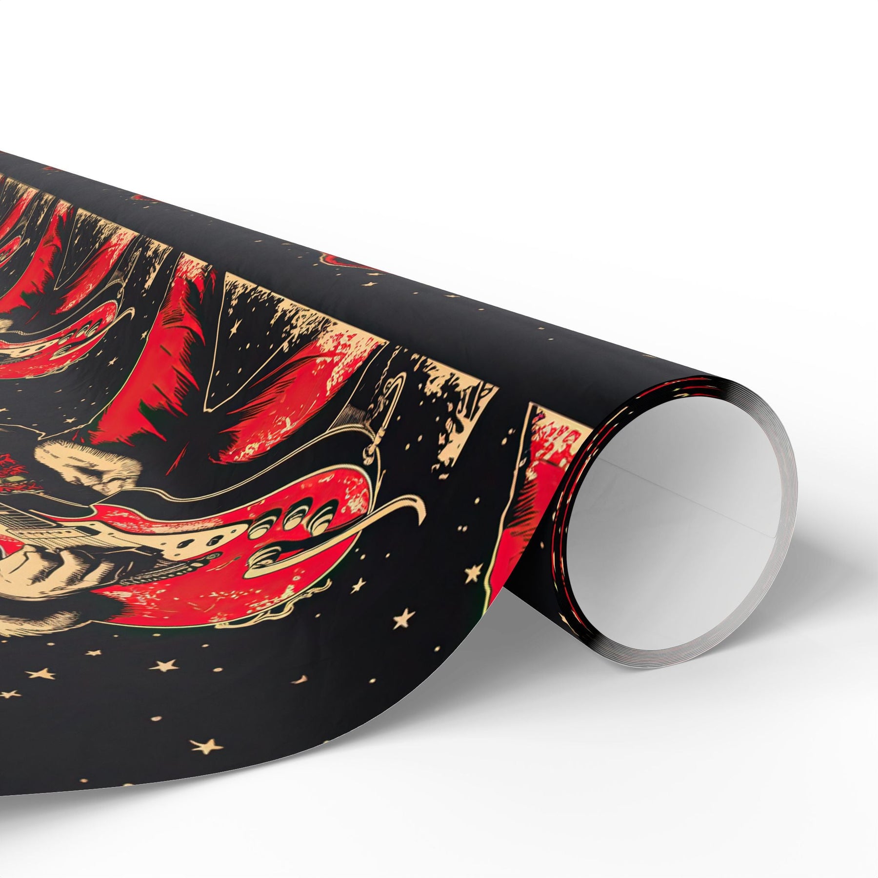Rock - n - Roll Santa Gift Wrap - Goth Cloth Co.Home Decor26225866877798628070