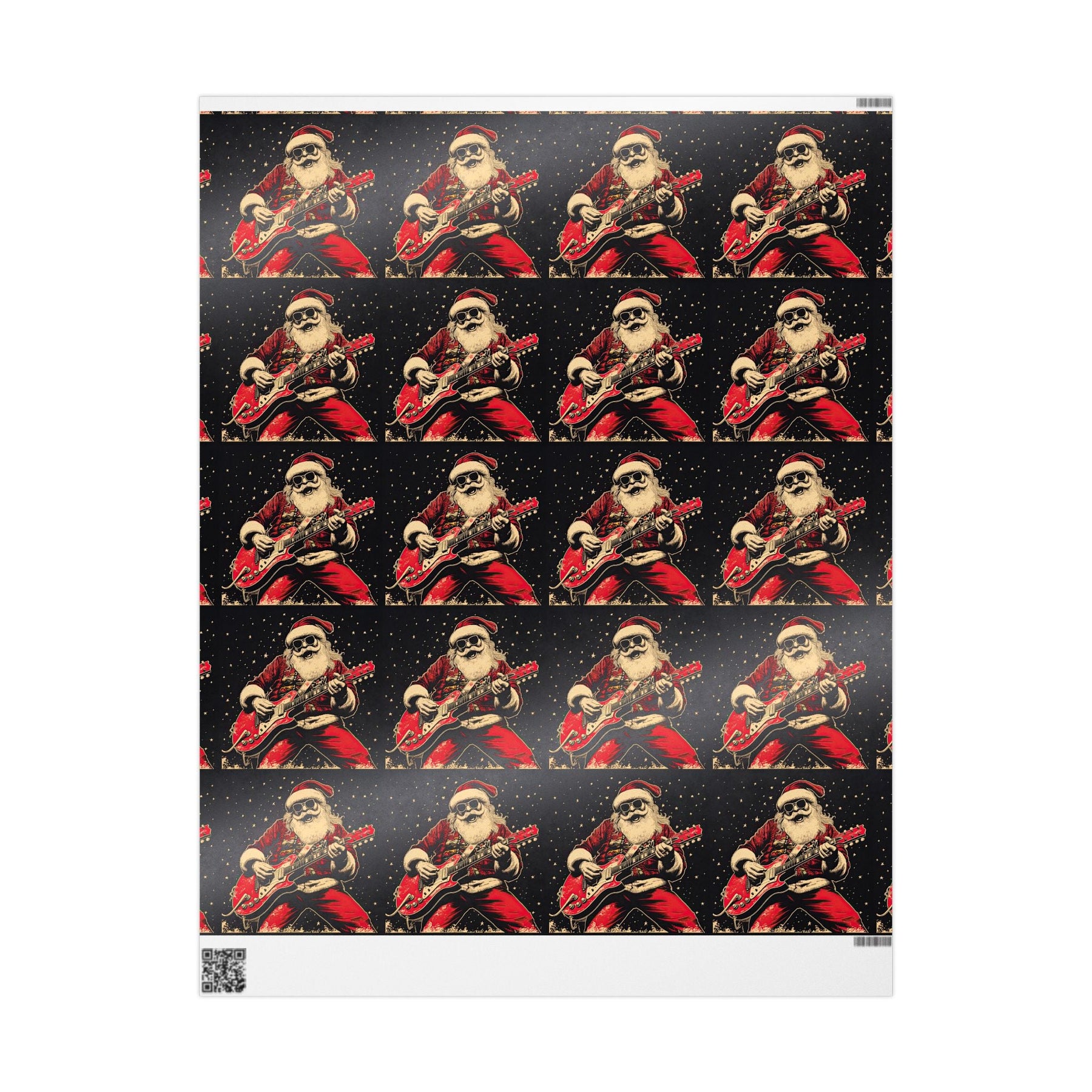Rock - n - Roll Santa Gift Wrap - Goth Cloth Co.Home Decor57918942470187314238