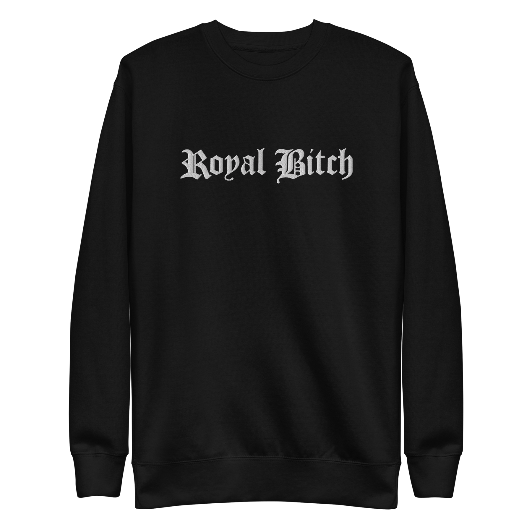 Royal Bitch Embroidered Sweatshirt - Goth Cloth Co.3423571_11255