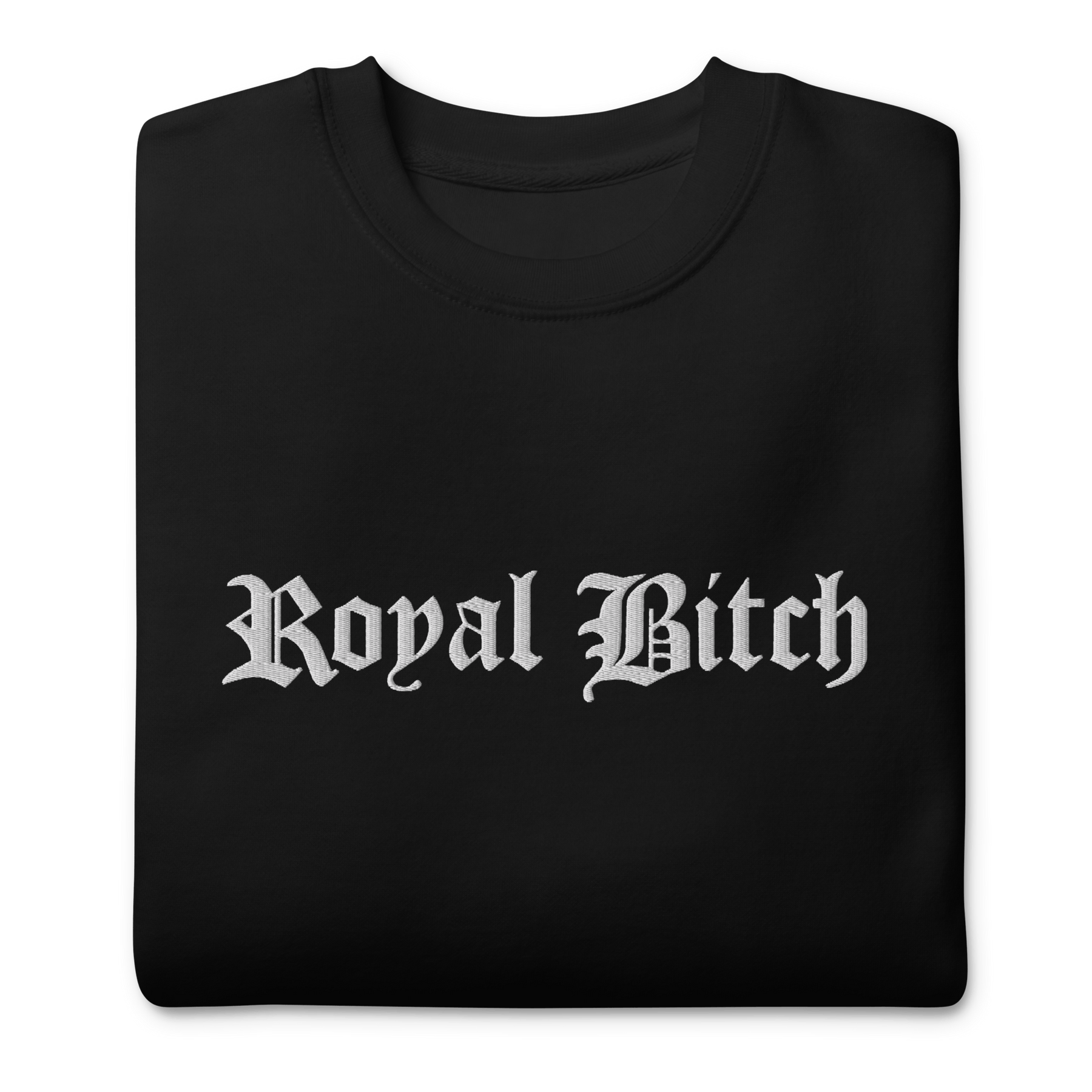 Royal Bitch Embroidered Sweatshirt - Goth Cloth Co.3423571_11255