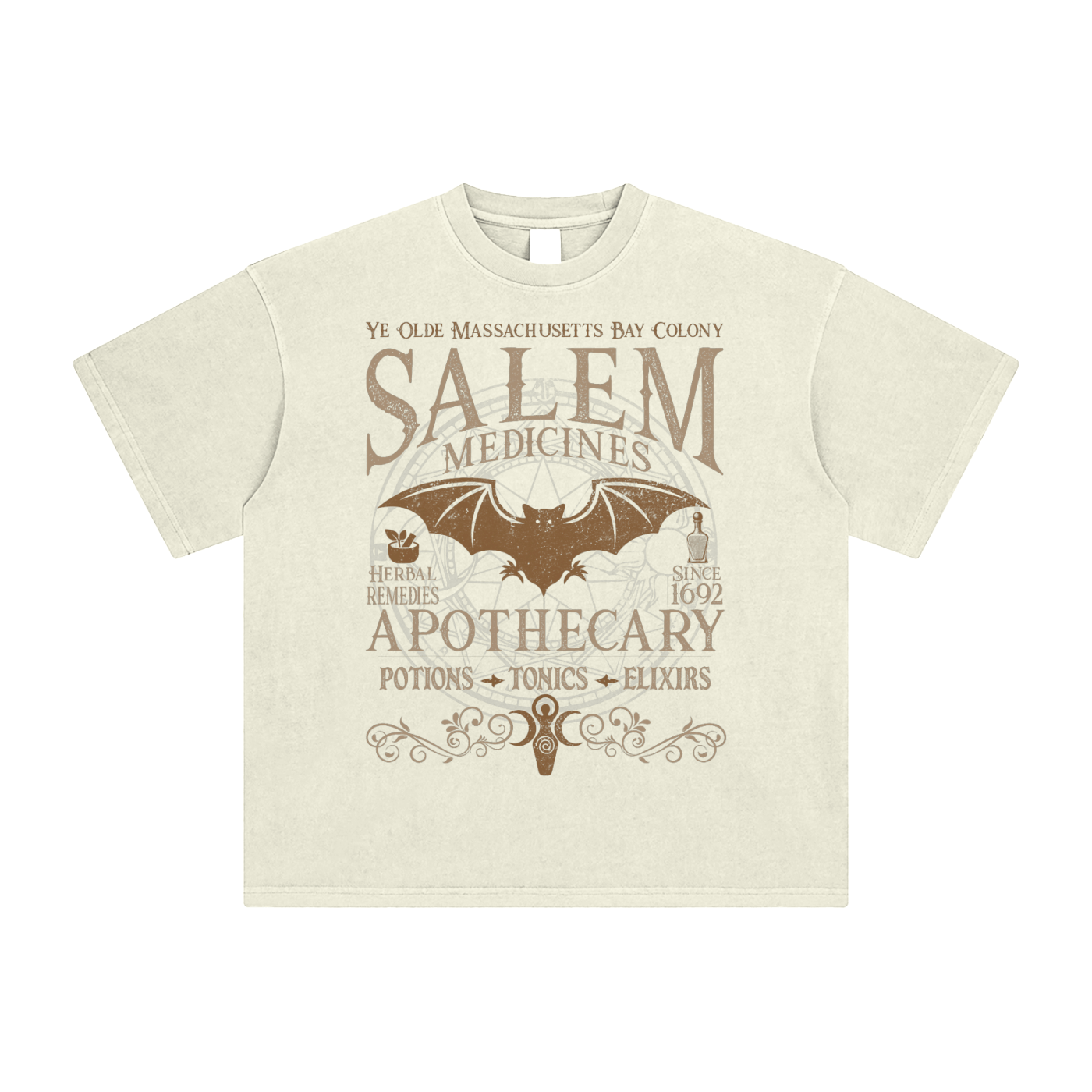 Salem Apothecary Enzyme Washed T-Shirt - Goth Cloth Co.250807PODPQ0813001