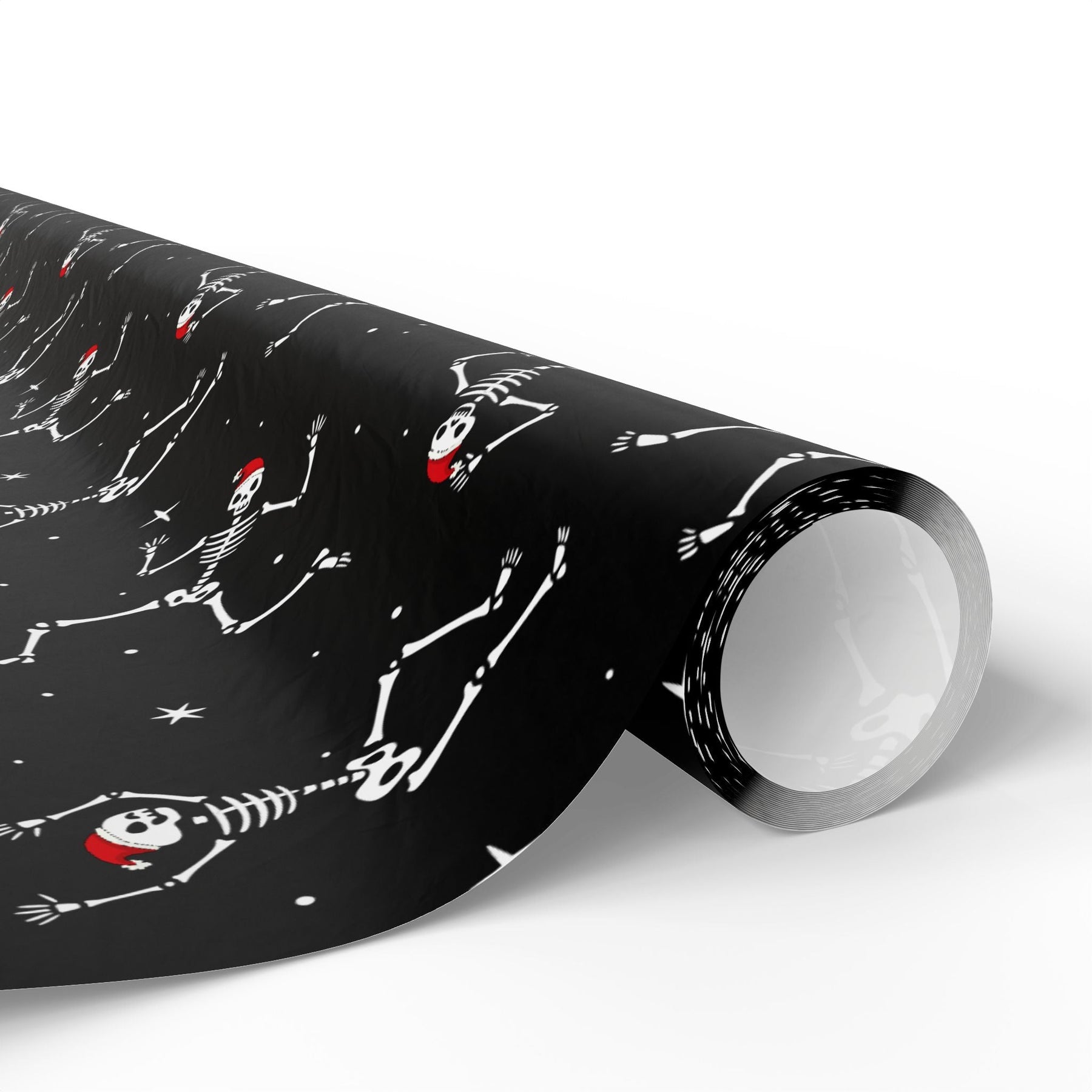 Santa Skeleton Dance Spooky Gift Wrap - Goth Cloth Co.Home Decor64269051210716806413