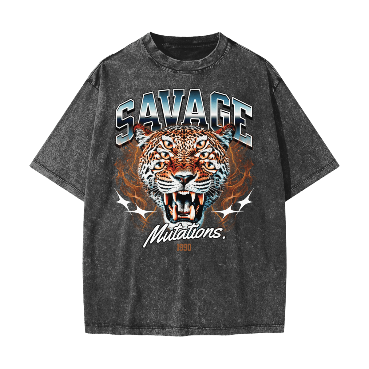 Savage Mutations Heavyweight Snow Washed T-Shirt - Goth Cloth Co.260108PODPQ0710001