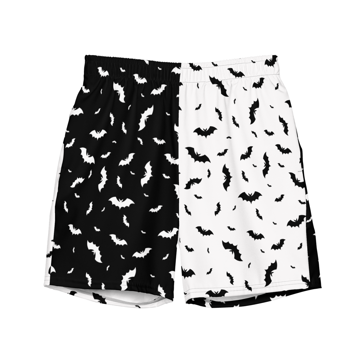 Seeing Double Split Bats Men's Lined Swim Trunks - Goth Cloth Co.7021657_14636
