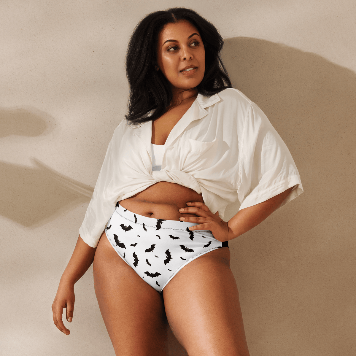 Seeing Double Split Bats Sport High - Waisted Bikini Bottom - Goth Cloth Co.9188929_12042