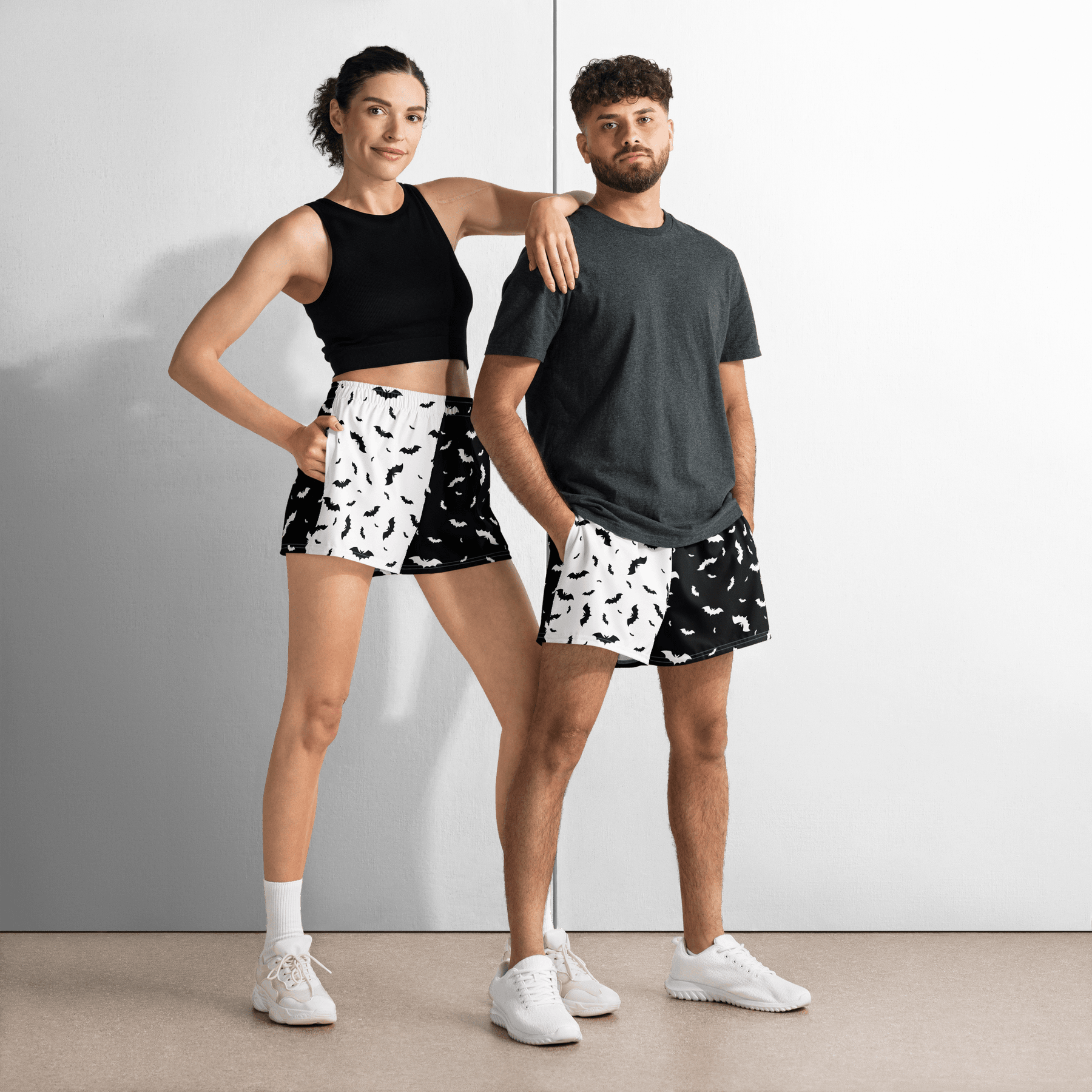 Seeing Double Split Bats Unisex Swim Trunks - Goth Cloth Co.4793613_9804