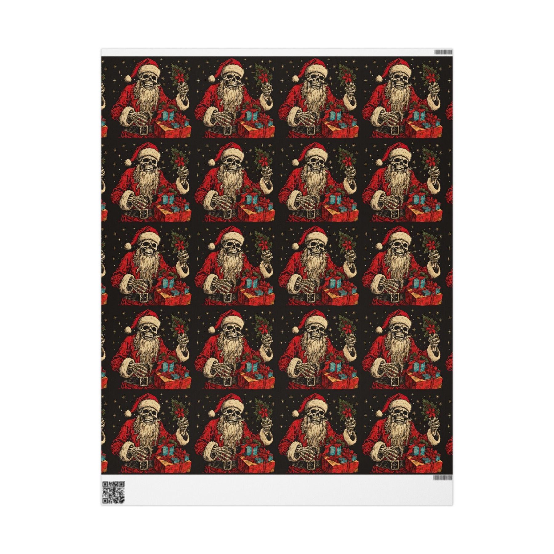 Skeleton Santa Gift Wrap - Goth Cloth Co.Home Decor33518356763180093911