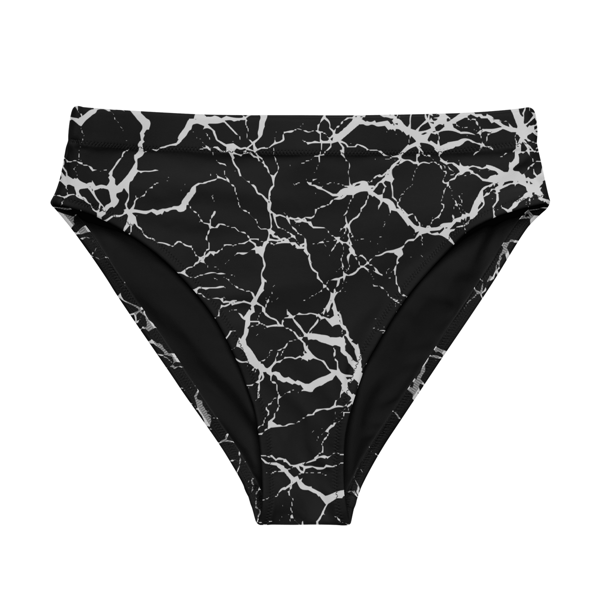 Static Veins High - Waisted Sport Bikini Bottom - Goth Cloth Co.2647551_12042
