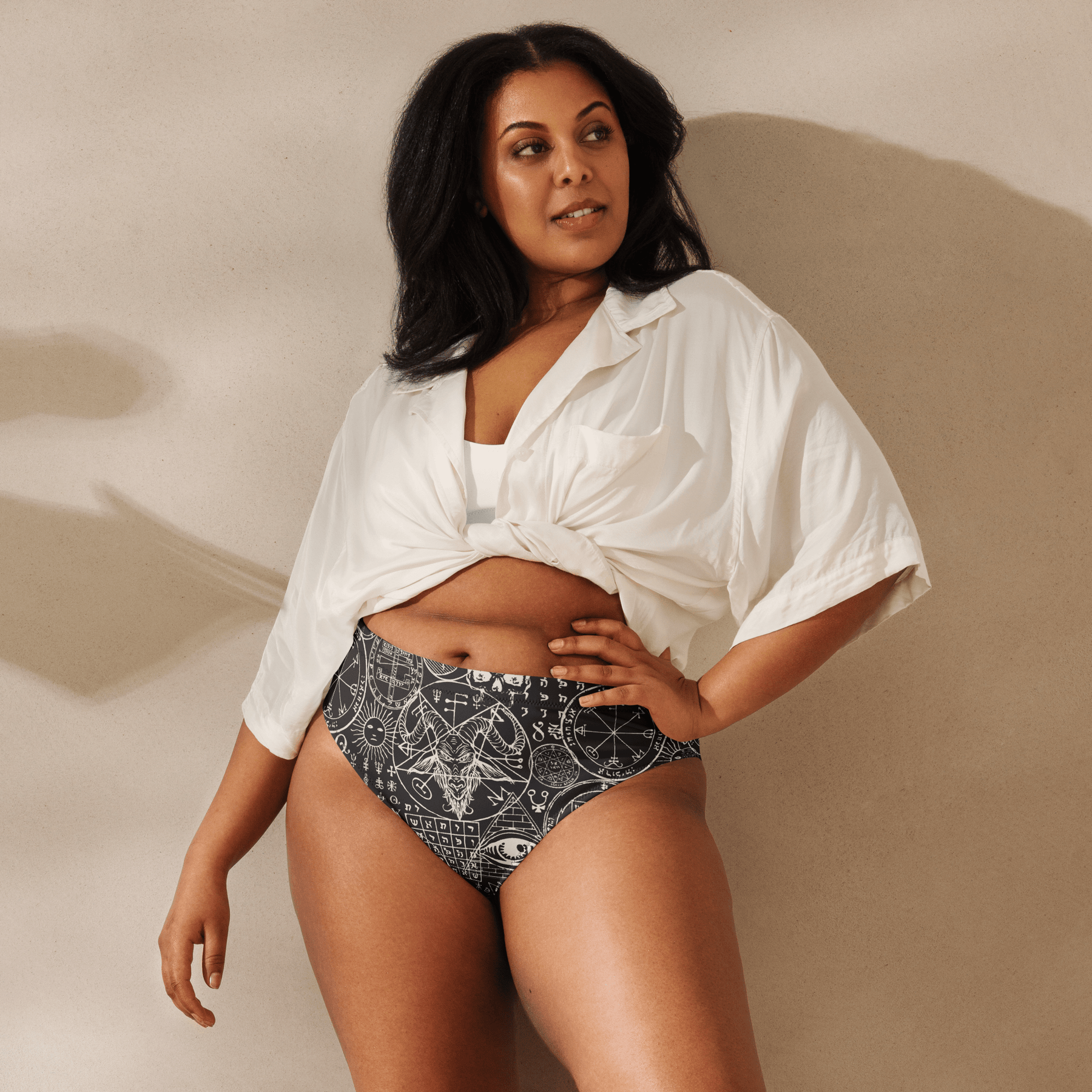 Summon Spirits High - Waisted Sport Bikini Bottoms - Goth Cloth Co.5844020_12042