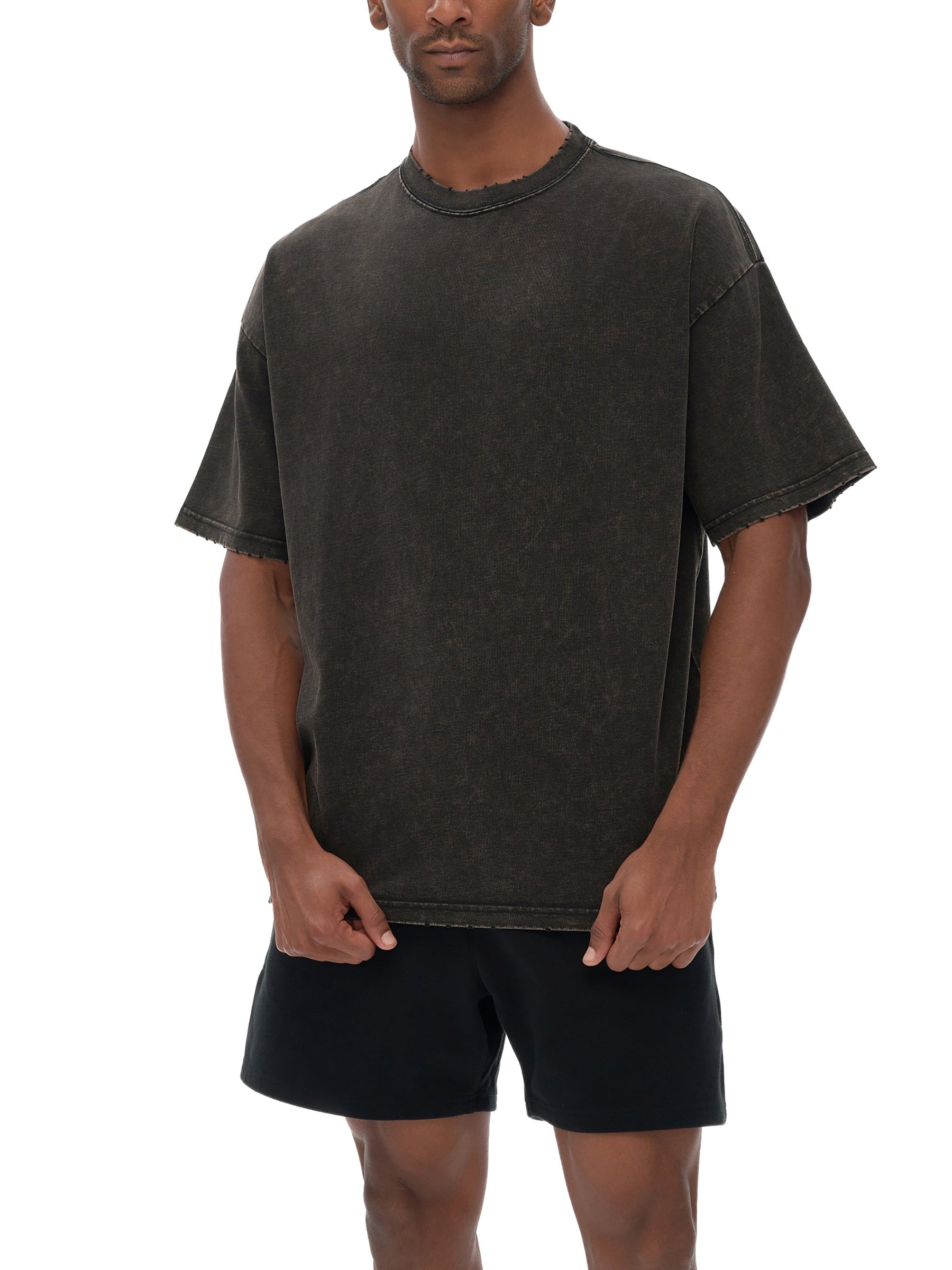 Summoning Shadows Edge Frayed Vintage Washed Tee