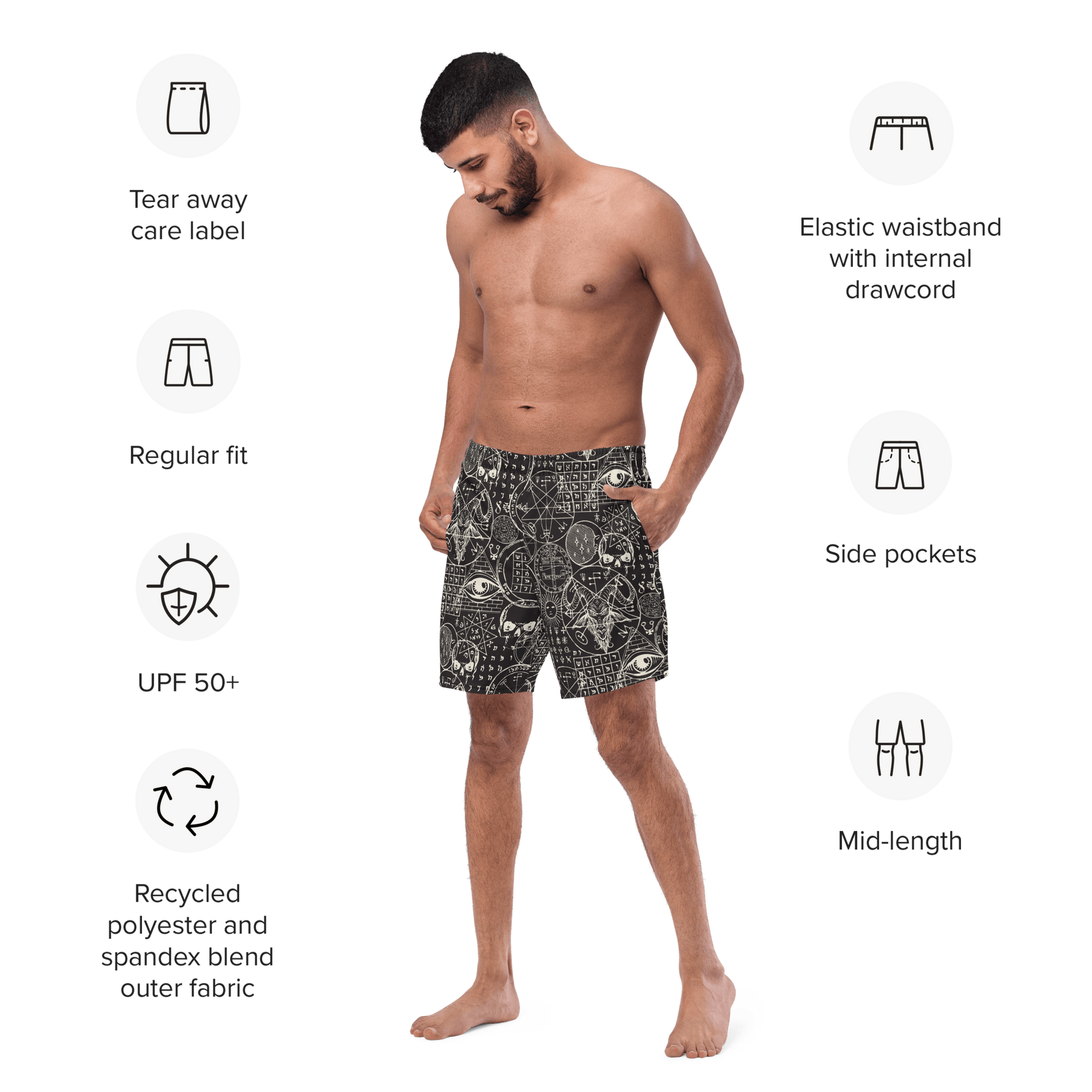 Summoning Spirits Men's Swim Trunks - Goth Cloth Co.4396057_14636