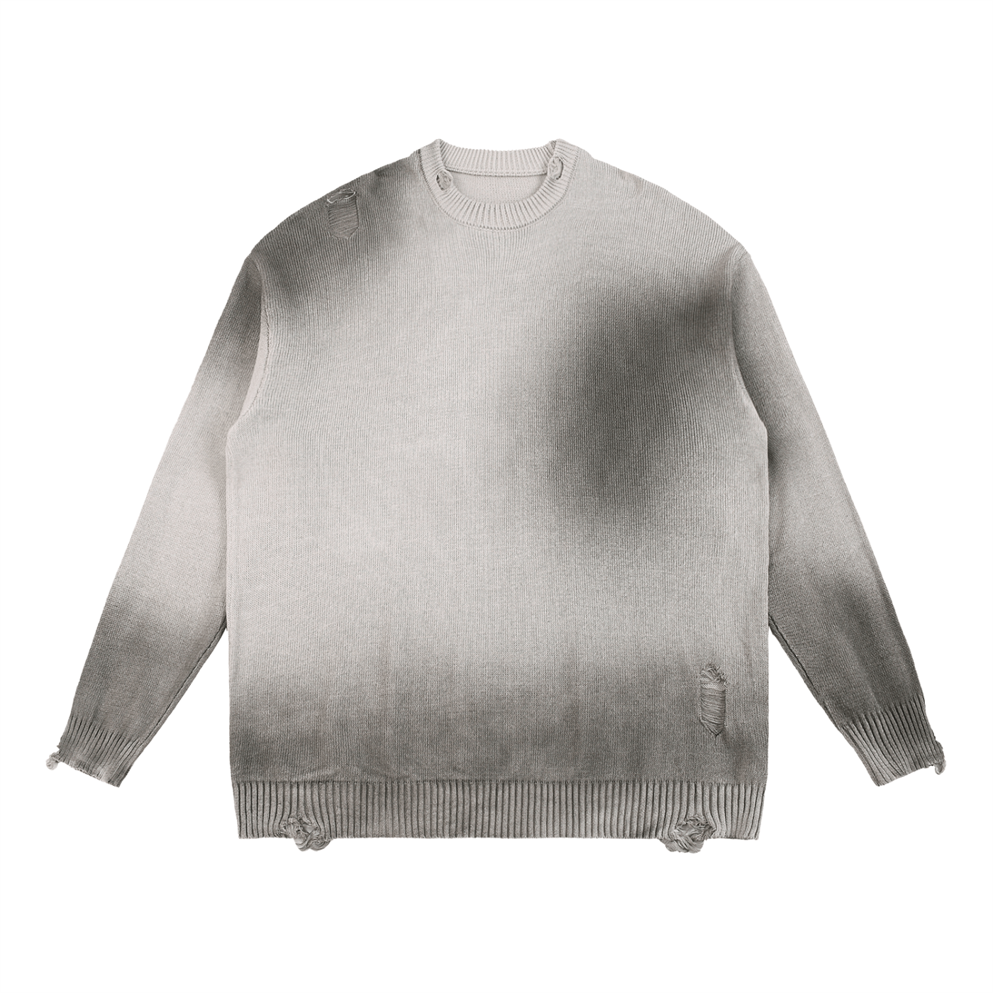 Sun Fade Distressed Crewneck Sweater | Goth Cloth Co