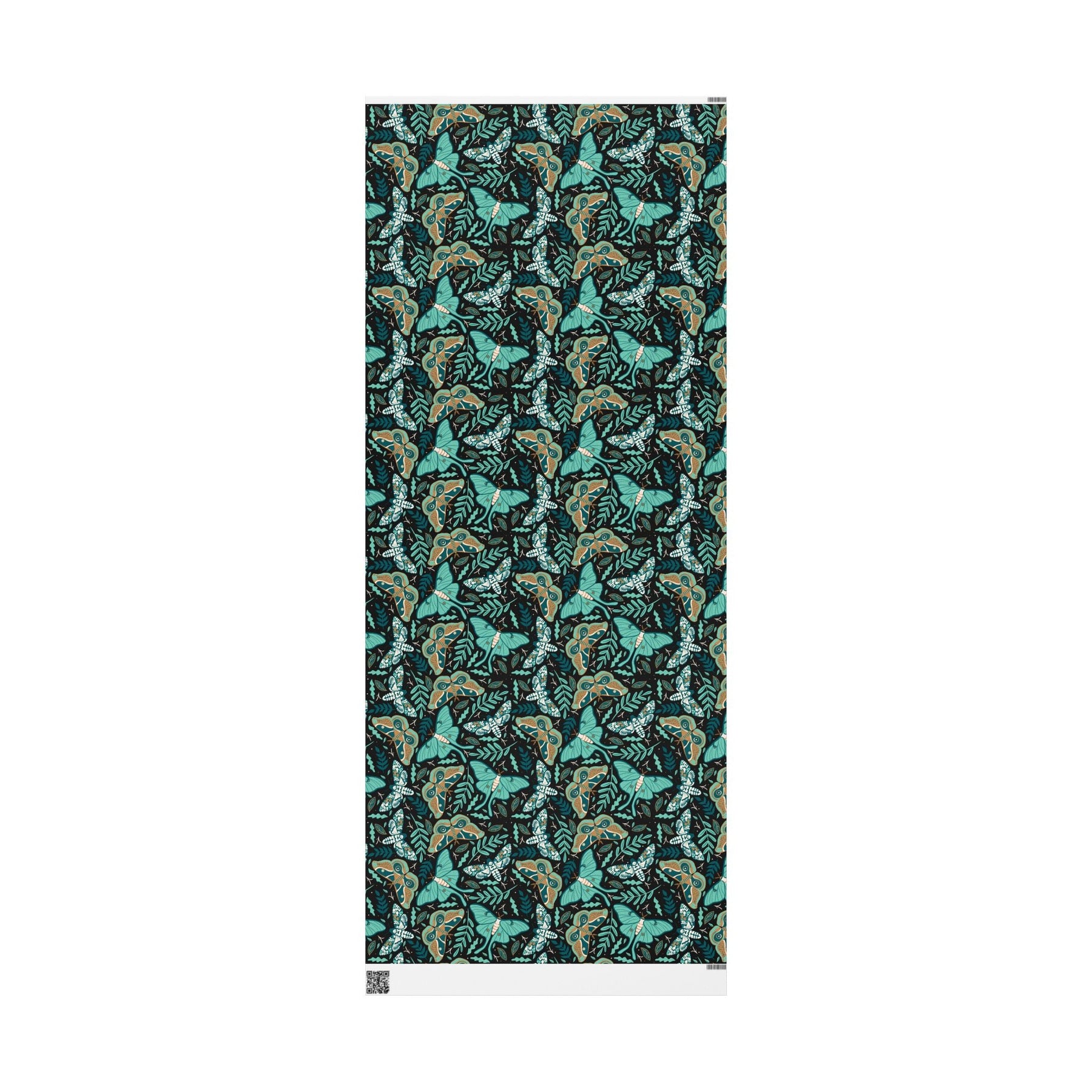 Teal Death Moth Spooky Gift Wrap - Goth Cloth Co.Home Decor18336203238664498153