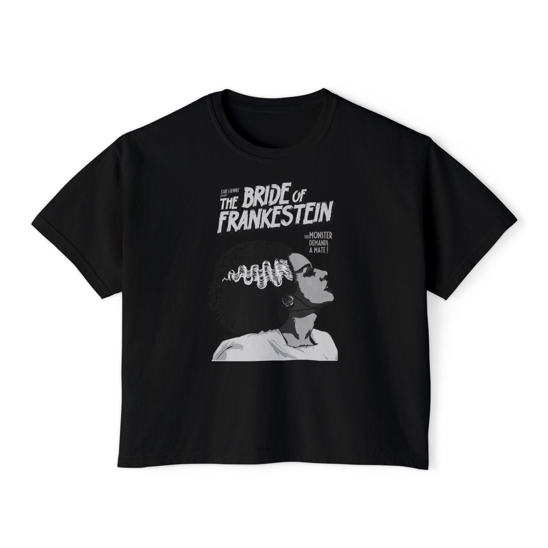 The Bride of Frankenstein Crop Top - Goth Cloth Co.T-Shirt30522930895770802306